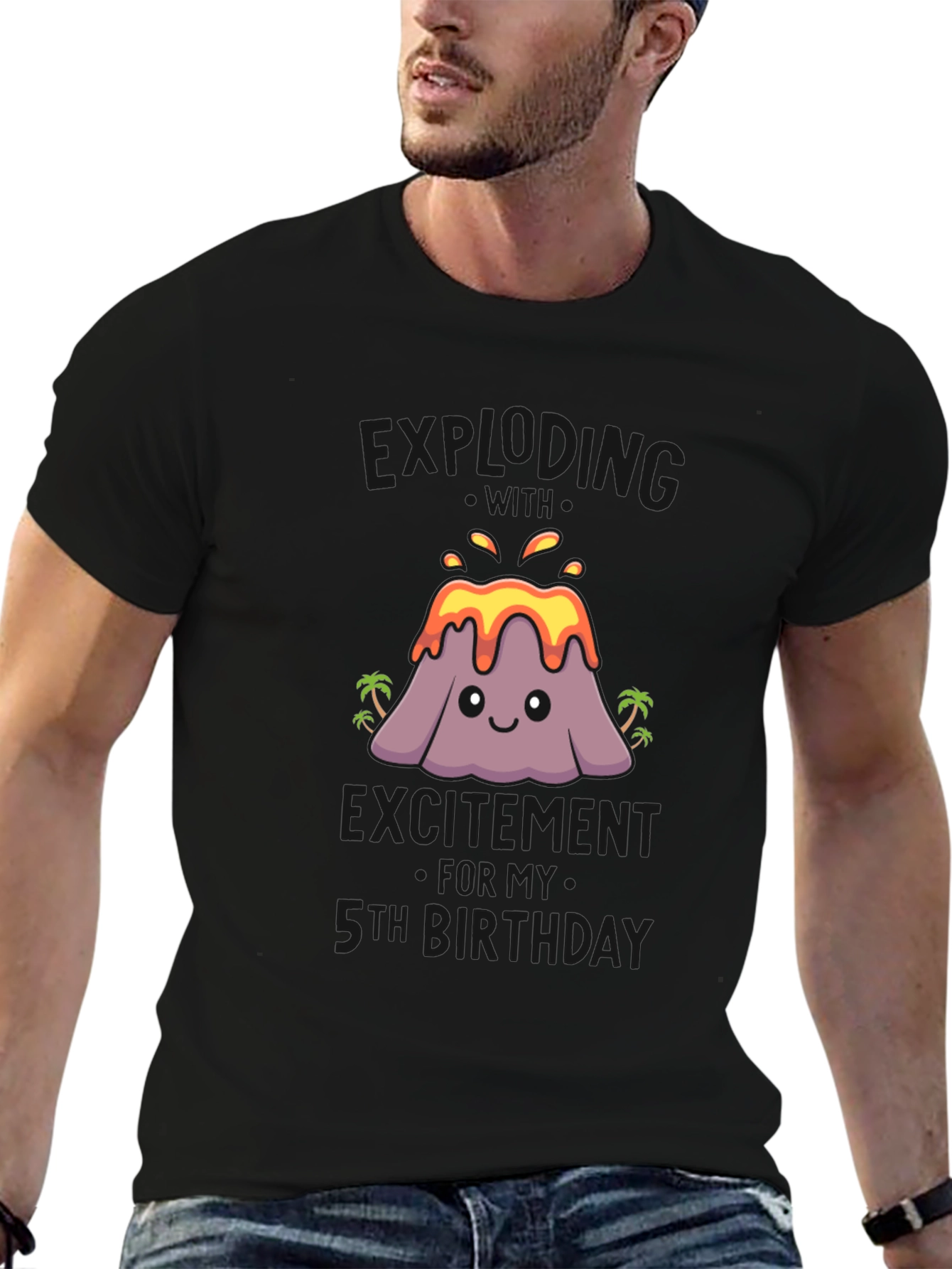 Volcano 5th Birthday T-Shirt - Erupting With Excitement!