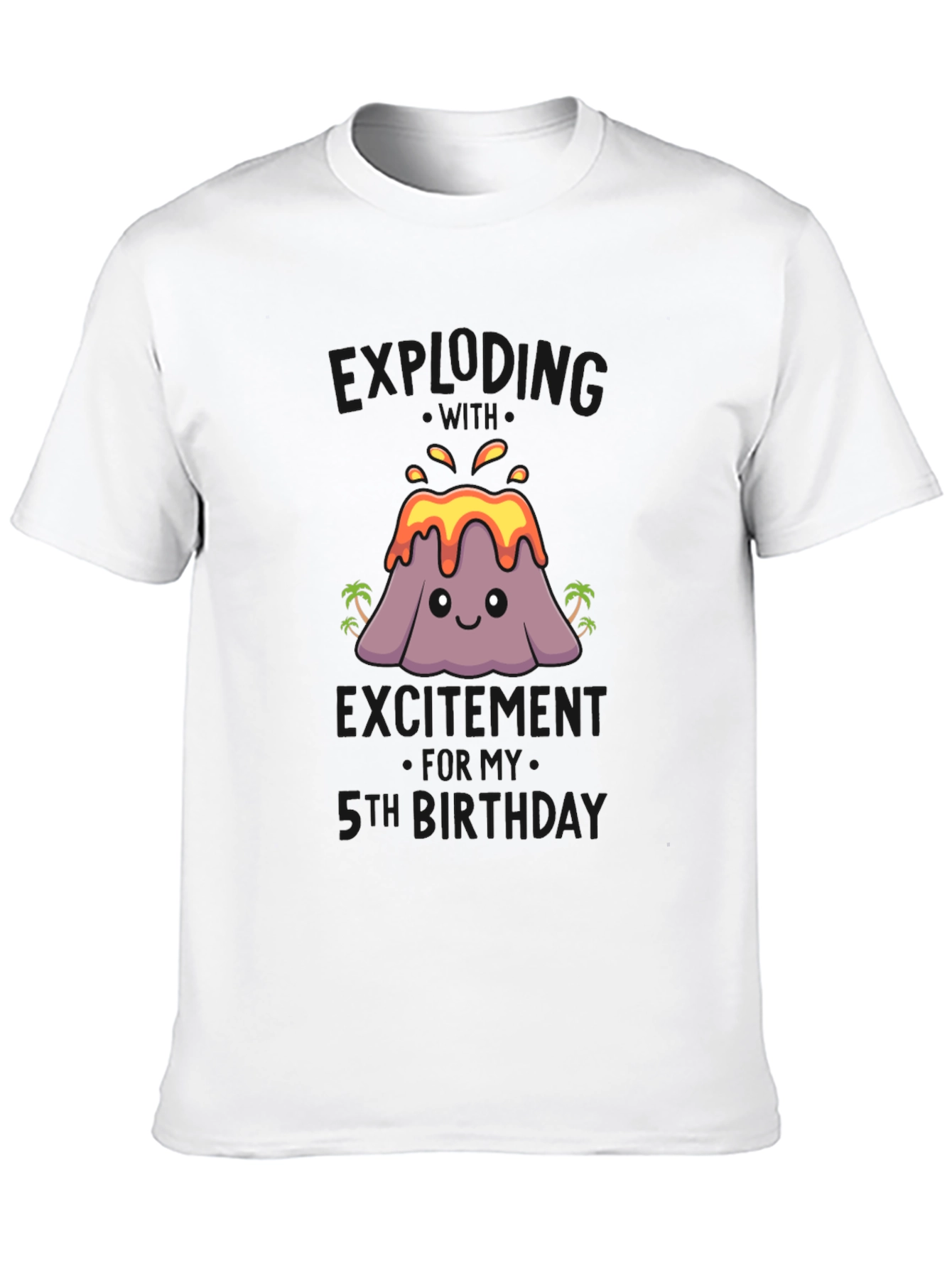 Volcano 5th Birthday T-Shirt - Erupting With Excitement!