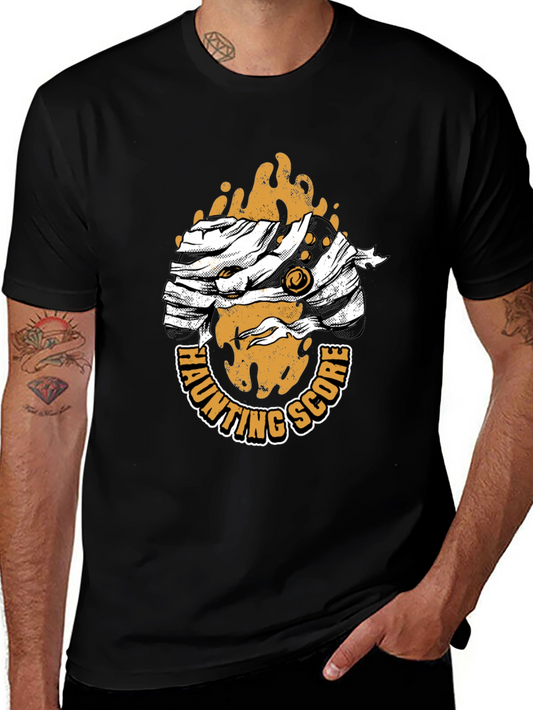 Haunting Score Mummy Graphic Black T-Shirt