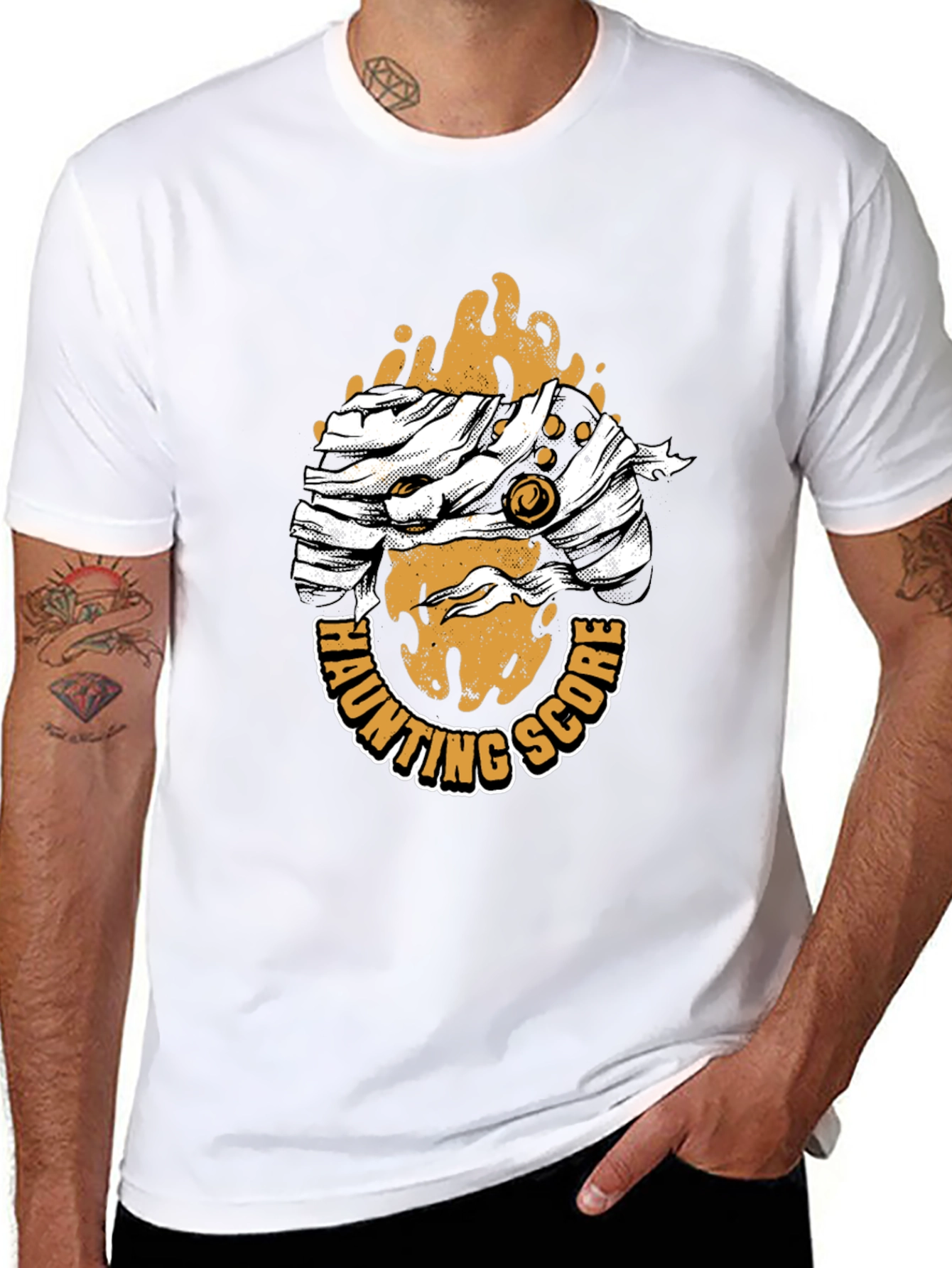 Haunting Score Mummy Graphic Black T-Shirt