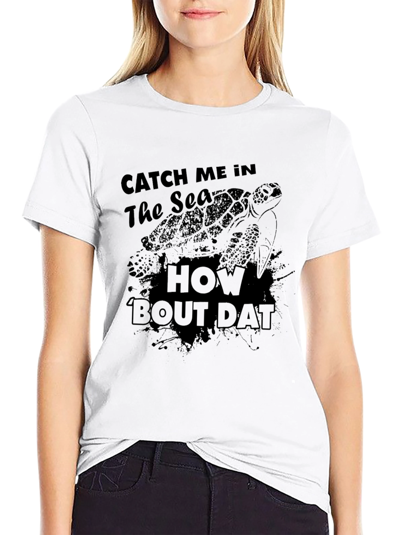 Catch Me In The Sea Turtle Graphic T-Shirt