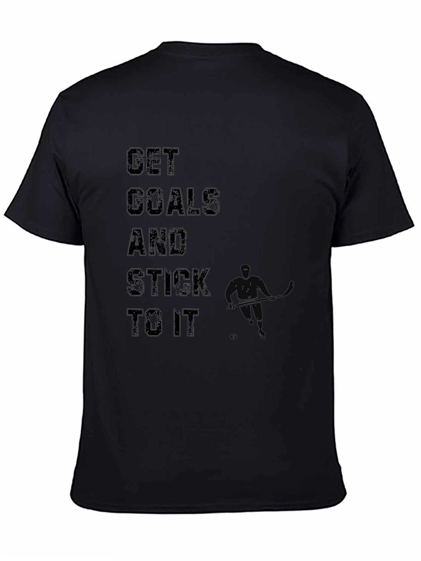 Motivational Get Goals Black T-Shirt