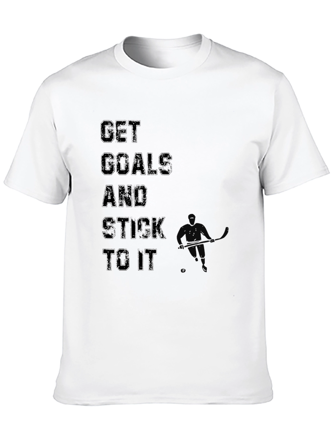 Motivational Get Goals Black T-Shirt