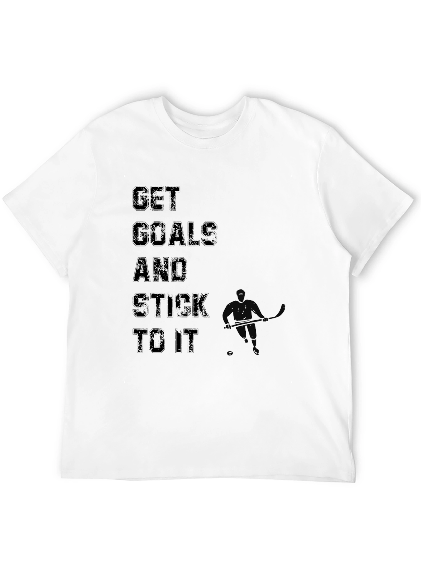 Motivational Get Goals Black T-Shirt