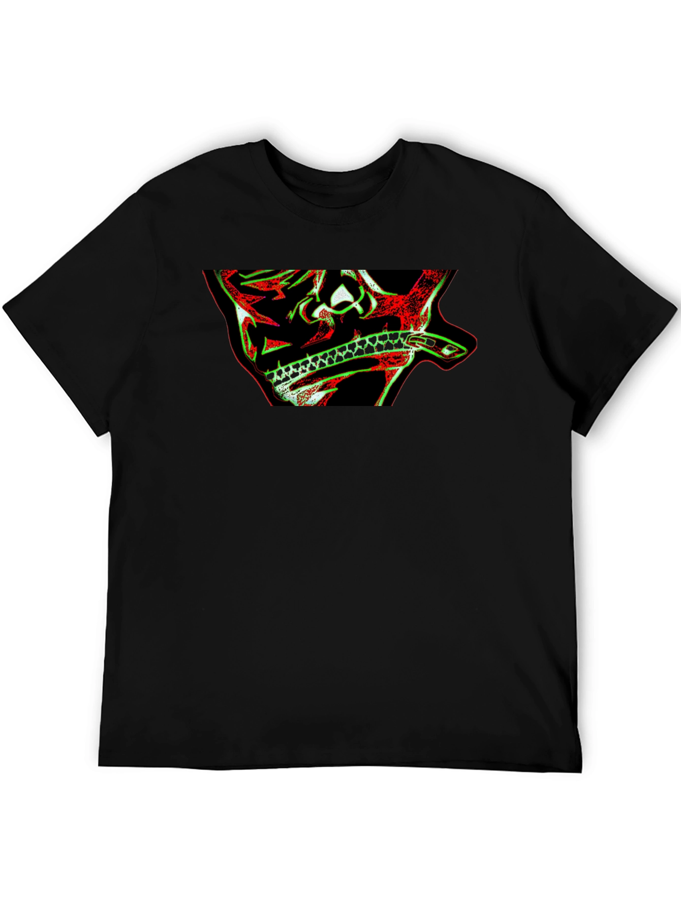 Skull & Snake Graphic Print Black T-Shirt