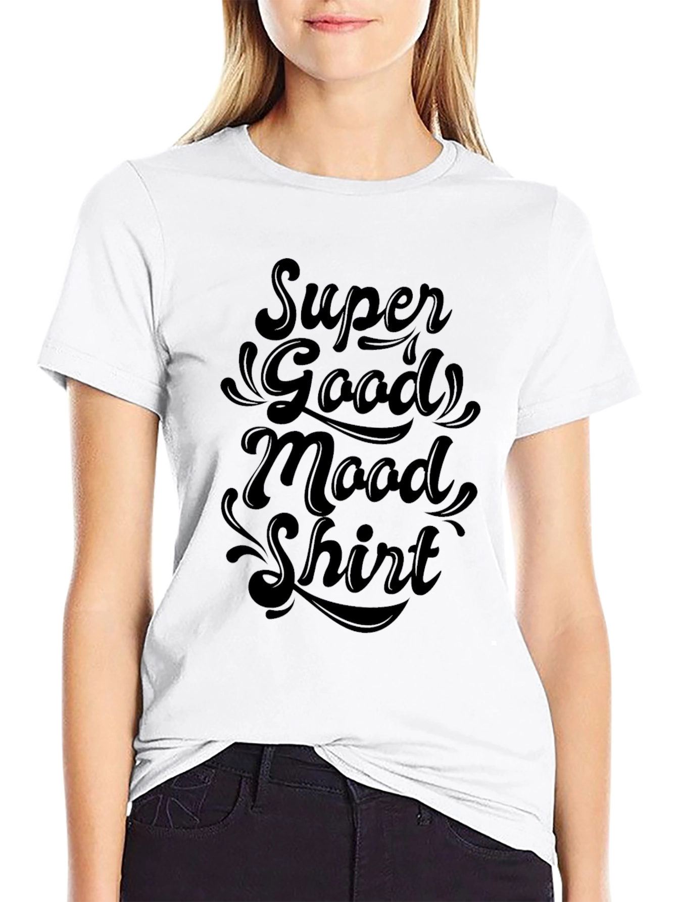 Super Good Mood Shirt - Black Graphic Tee