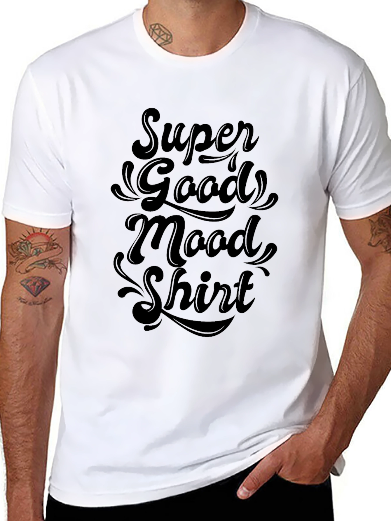 Super Good Mood Shirt - Black Graphic Tee