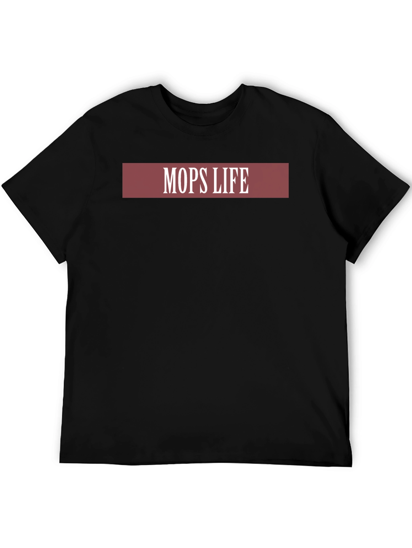 MOPS LIFE Graphic Tee - Stylish Black T-Shirt