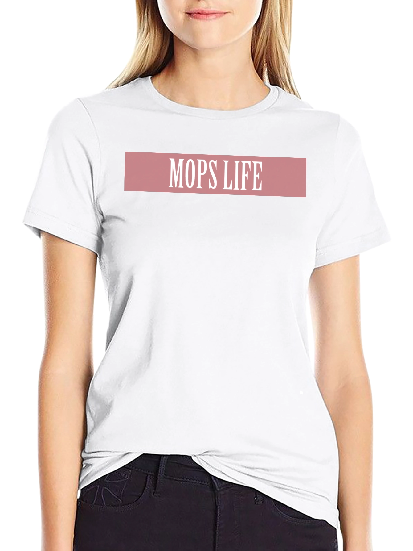 MOPS LIFE Graphic Tee - Stylish Black T-Shirt