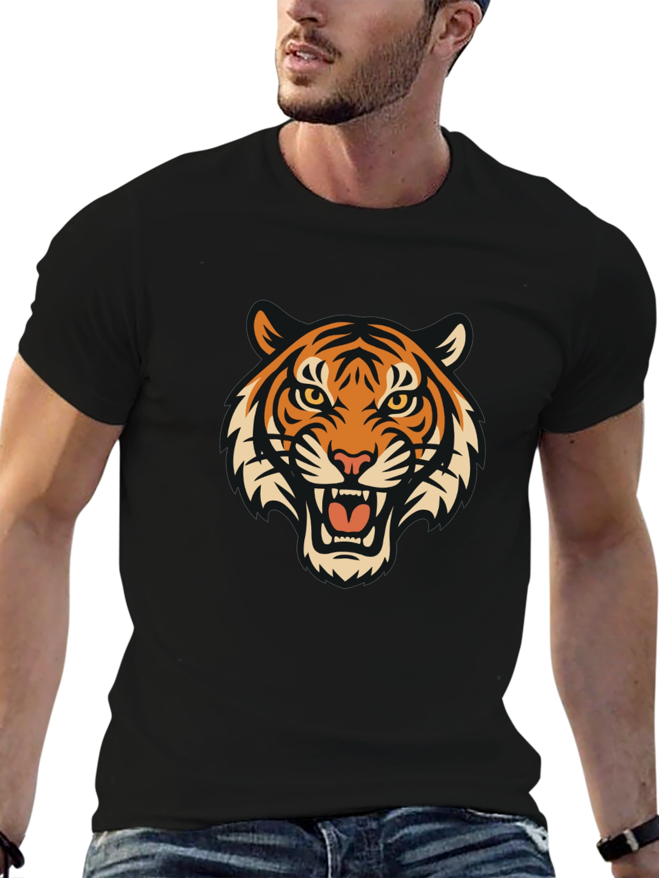 Black Tiger Graphic Tee - Fierce Style