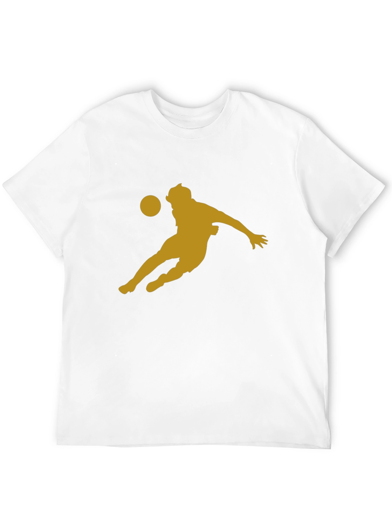 Soccer Player Graphic Tee - Black Cotton Blend