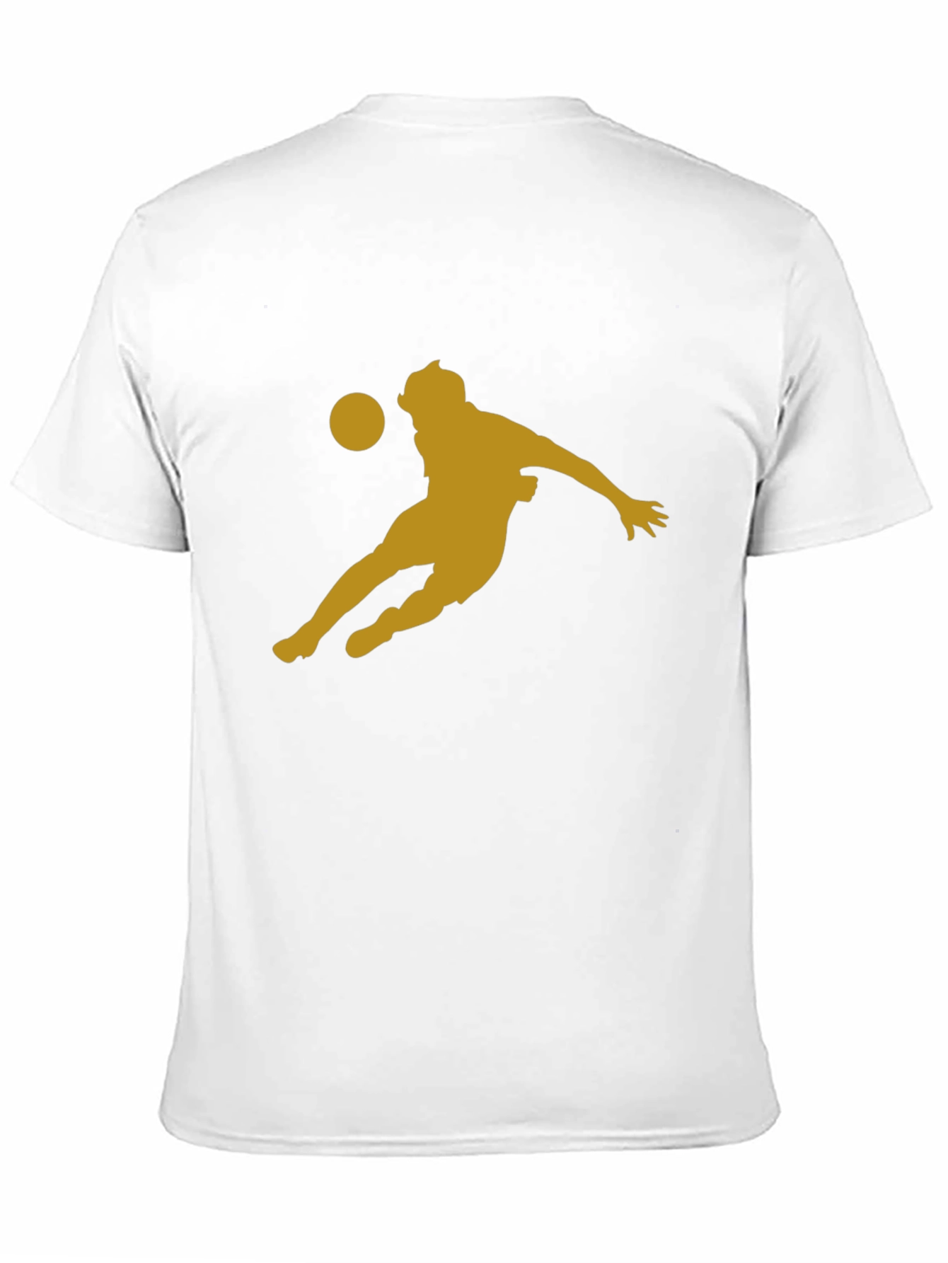 Soccer Player Graphic Tee - Black Cotton Blend