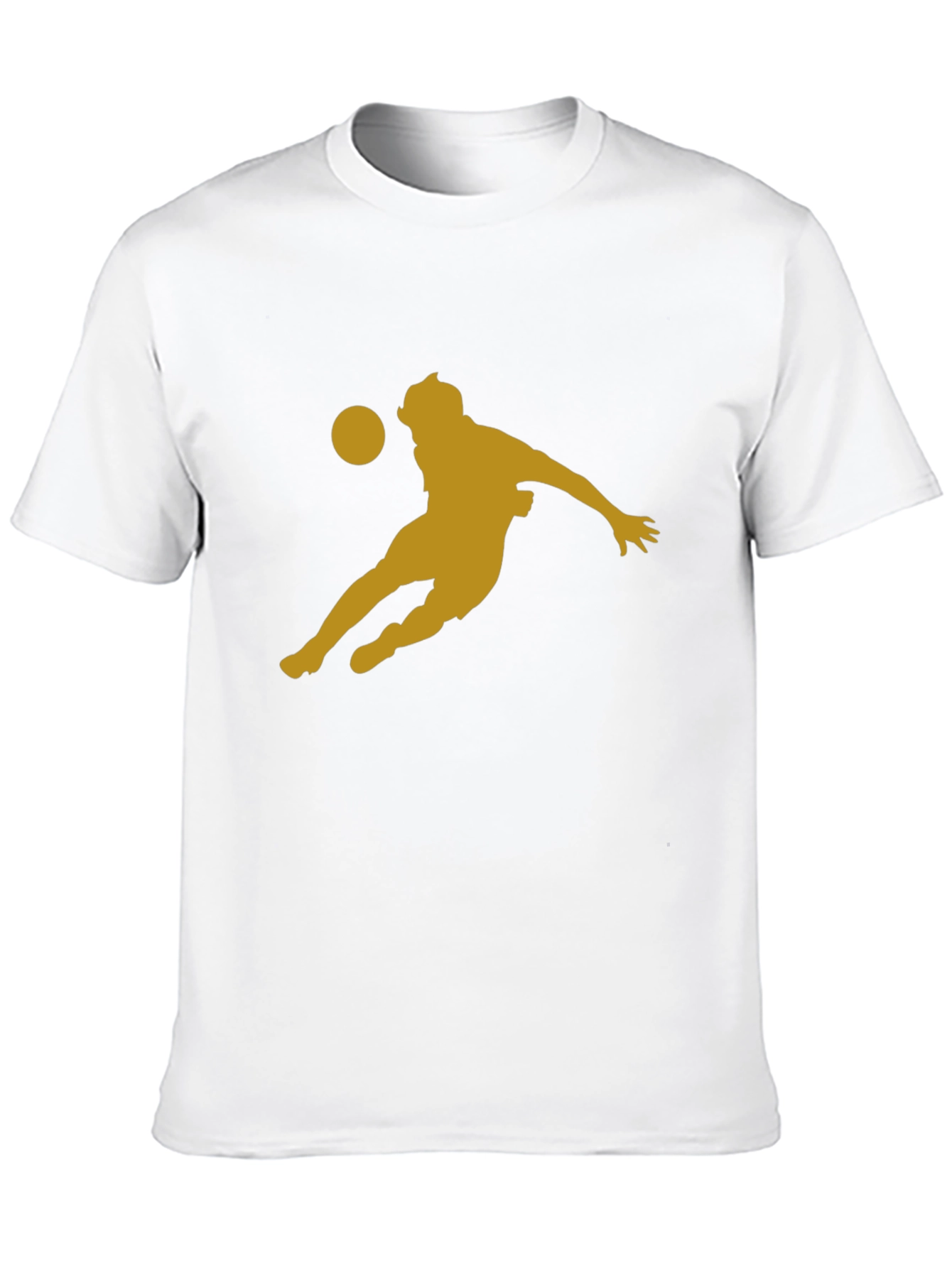 Soccer Player Graphic Tee - Black Cotton Blend