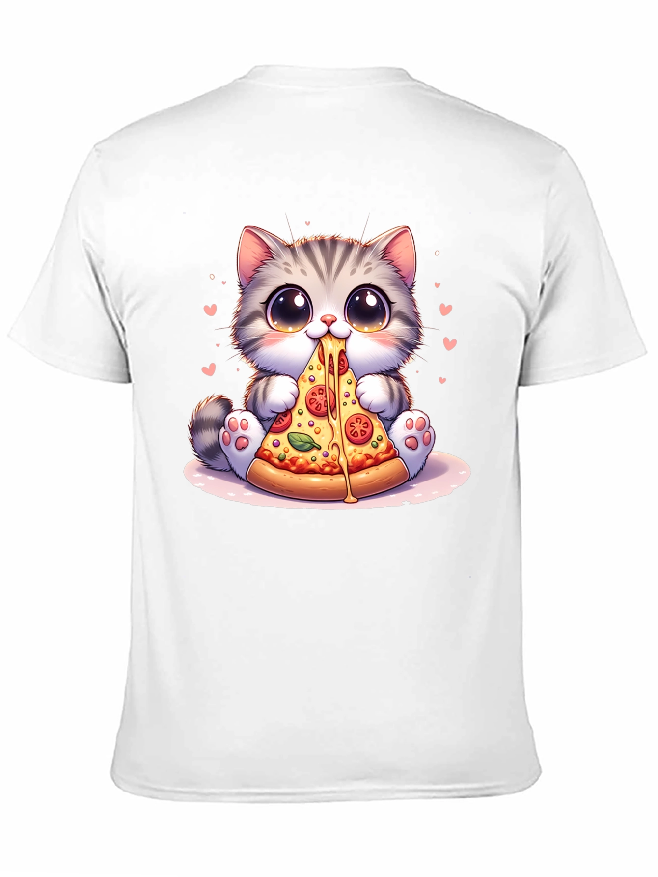 Cute Cat Pizza Lover T-Shirt - Unisex Design