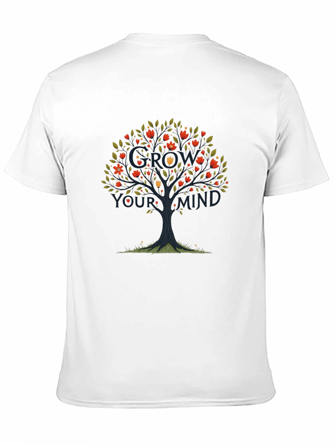 Grow Your Mind Tree Graphic Tee - Black