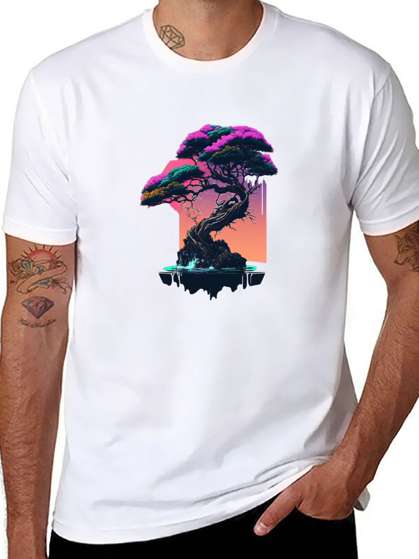 Bonsai Tree Graphic Tee - Stylish Casual Wear