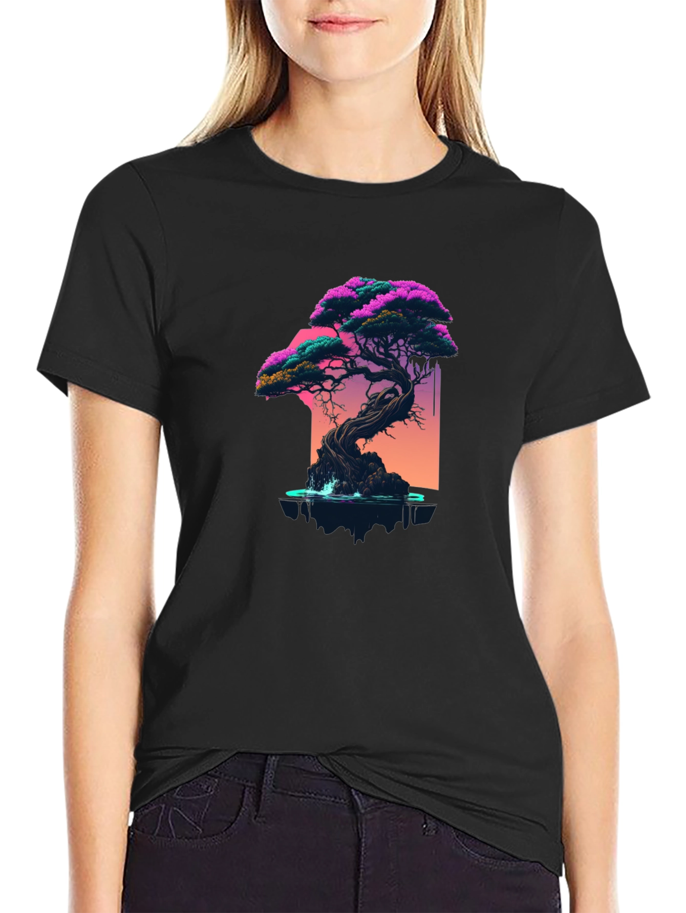 Bonsai Tree Graphic Tee - Stylish Casual Wear