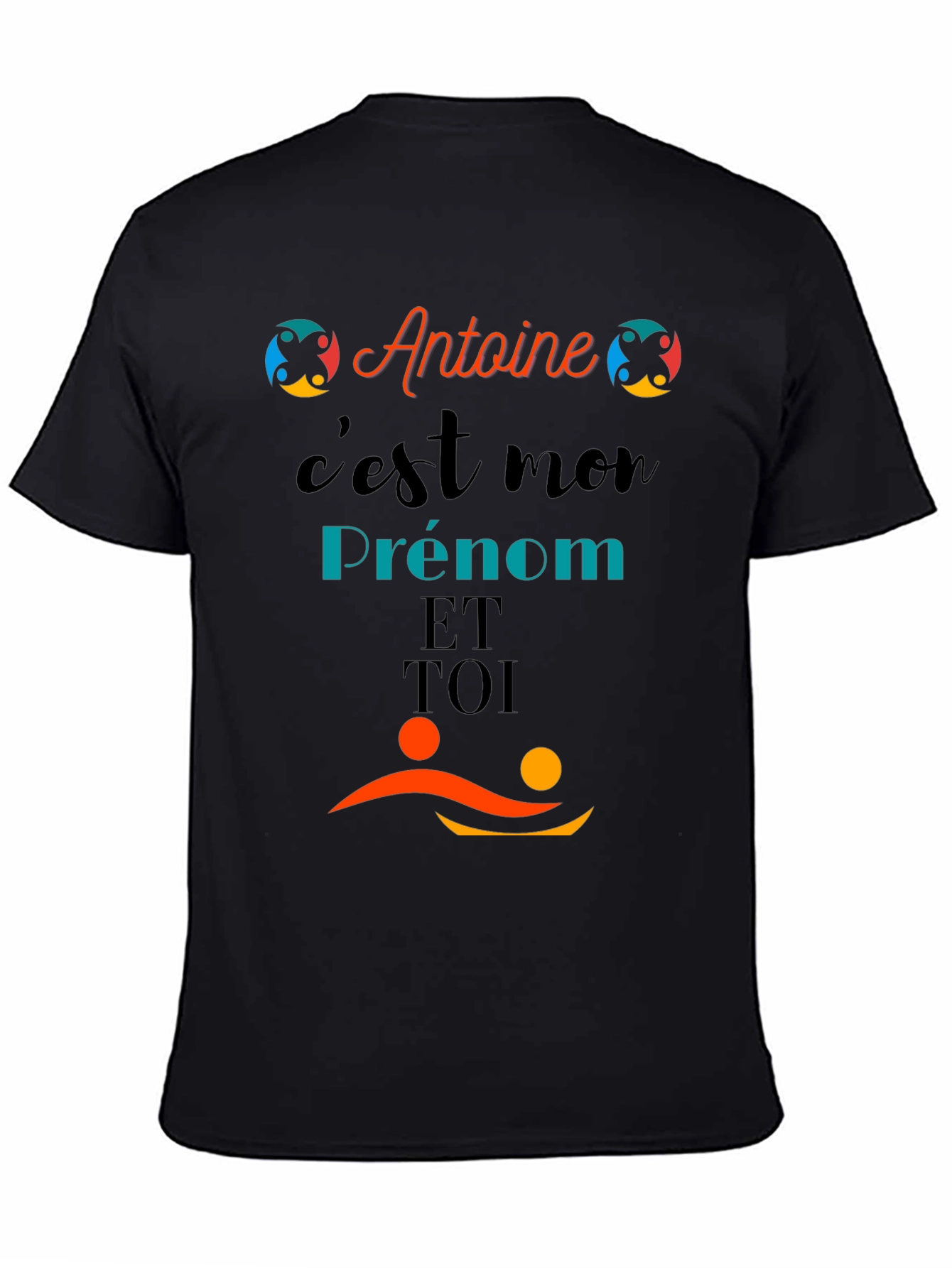 Antoine Cest Mon Prenom Black T-Shirt