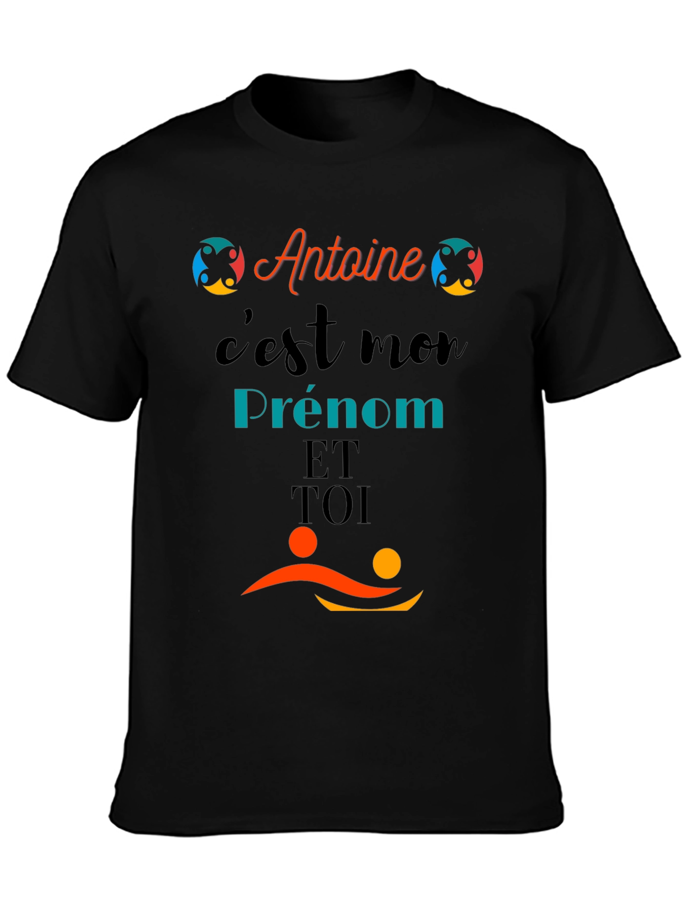 Antoine Cest Mon Prenom Black T-Shirt