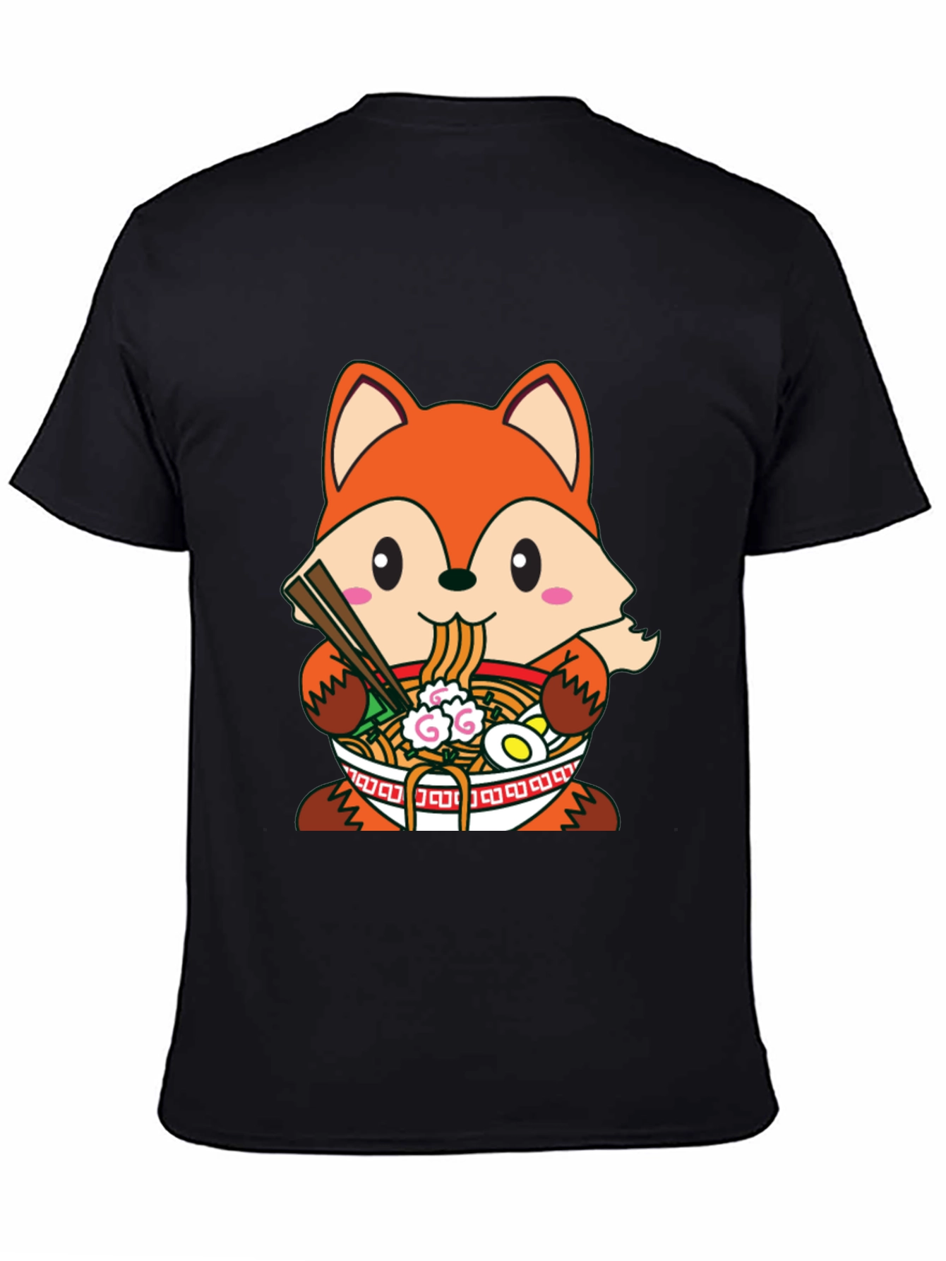 Fox Ramen T-Shirt: Cute Anime Style Graphic Tee