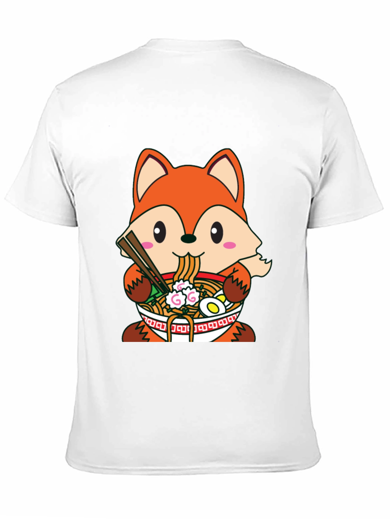 Fox Ramen T-Shirt: Cute Anime Style Graphic Tee