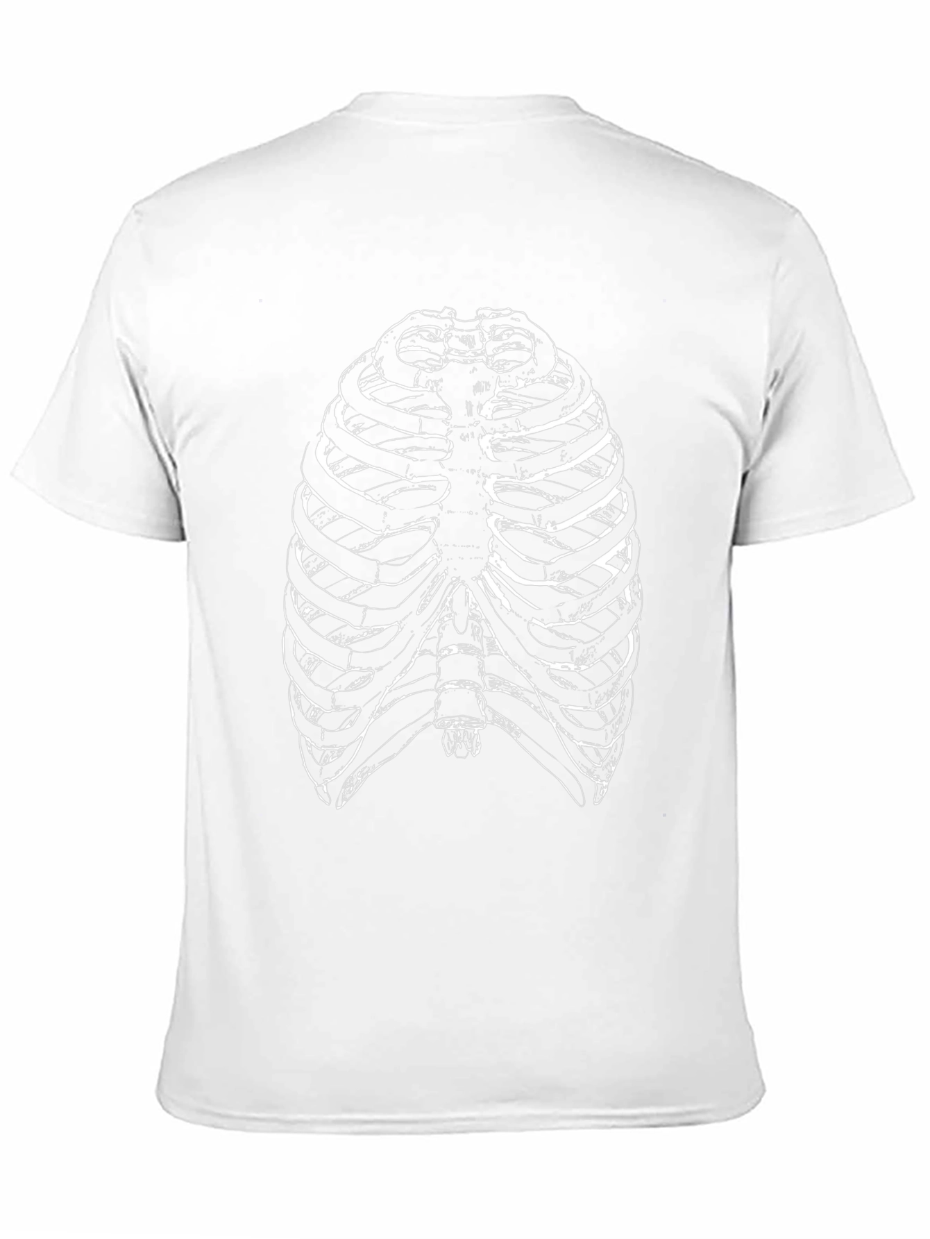 Rib Cage Anatomy Graphic Tee - Black Cotton T-Shirt