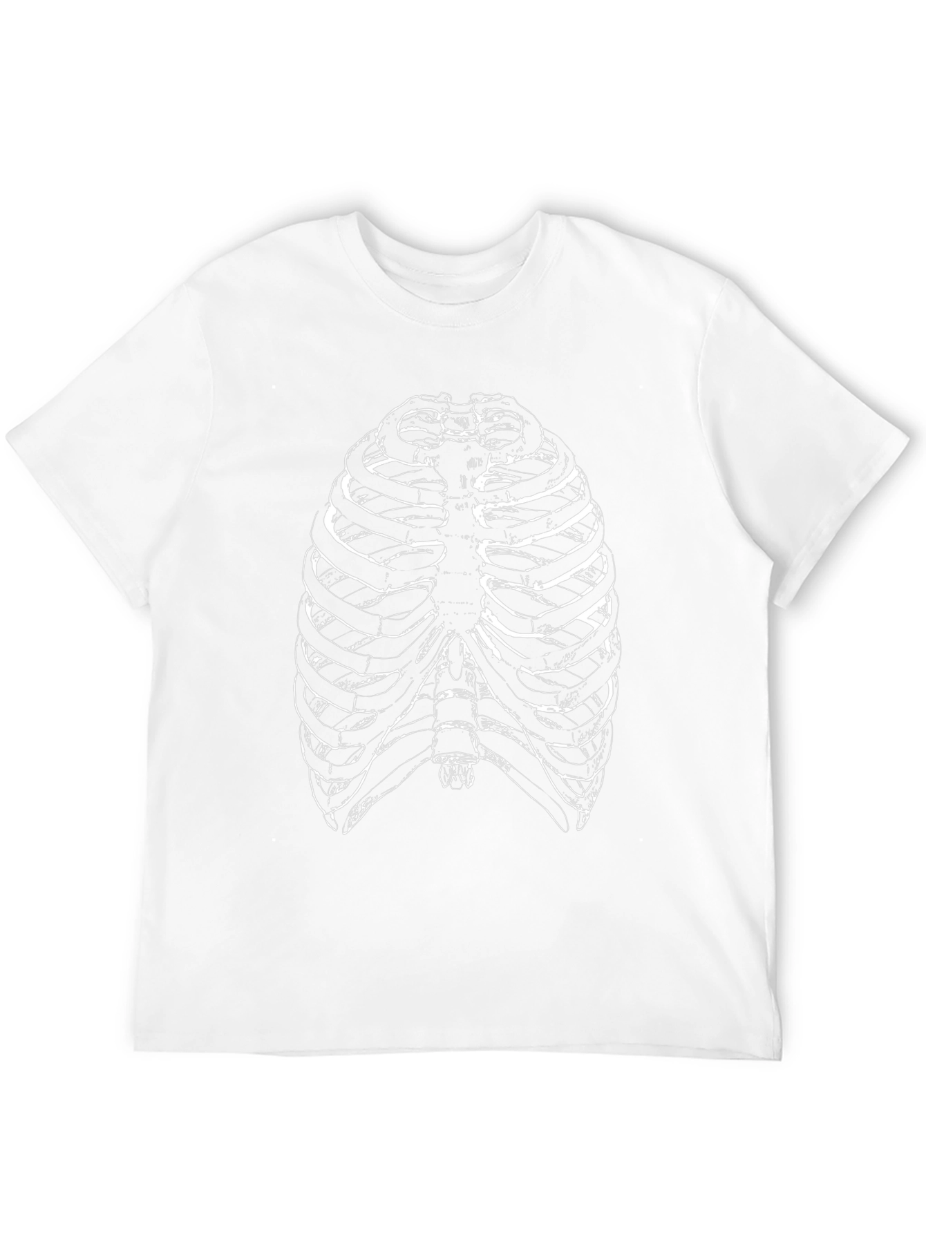 Rib Cage Anatomy Graphic Tee - Black Cotton T-Shirt