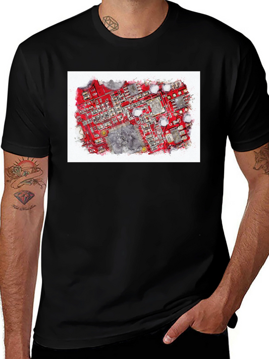 Circuit Board Graphic T-Shirt - Tech Enthusiast Tee