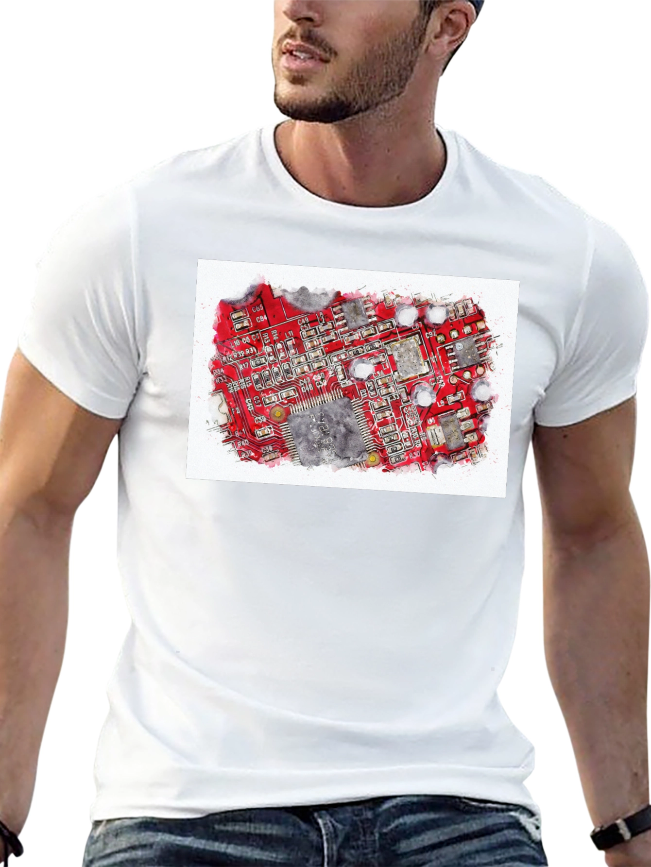 Circuit Board Graphic T-Shirt - Tech Enthusiast Tee