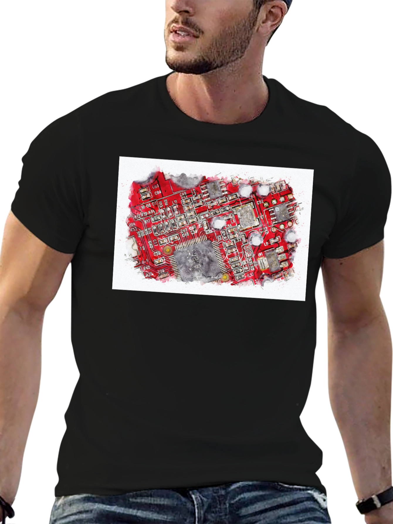 Circuit Board Graphic T-Shirt - Tech Enthusiast Tee