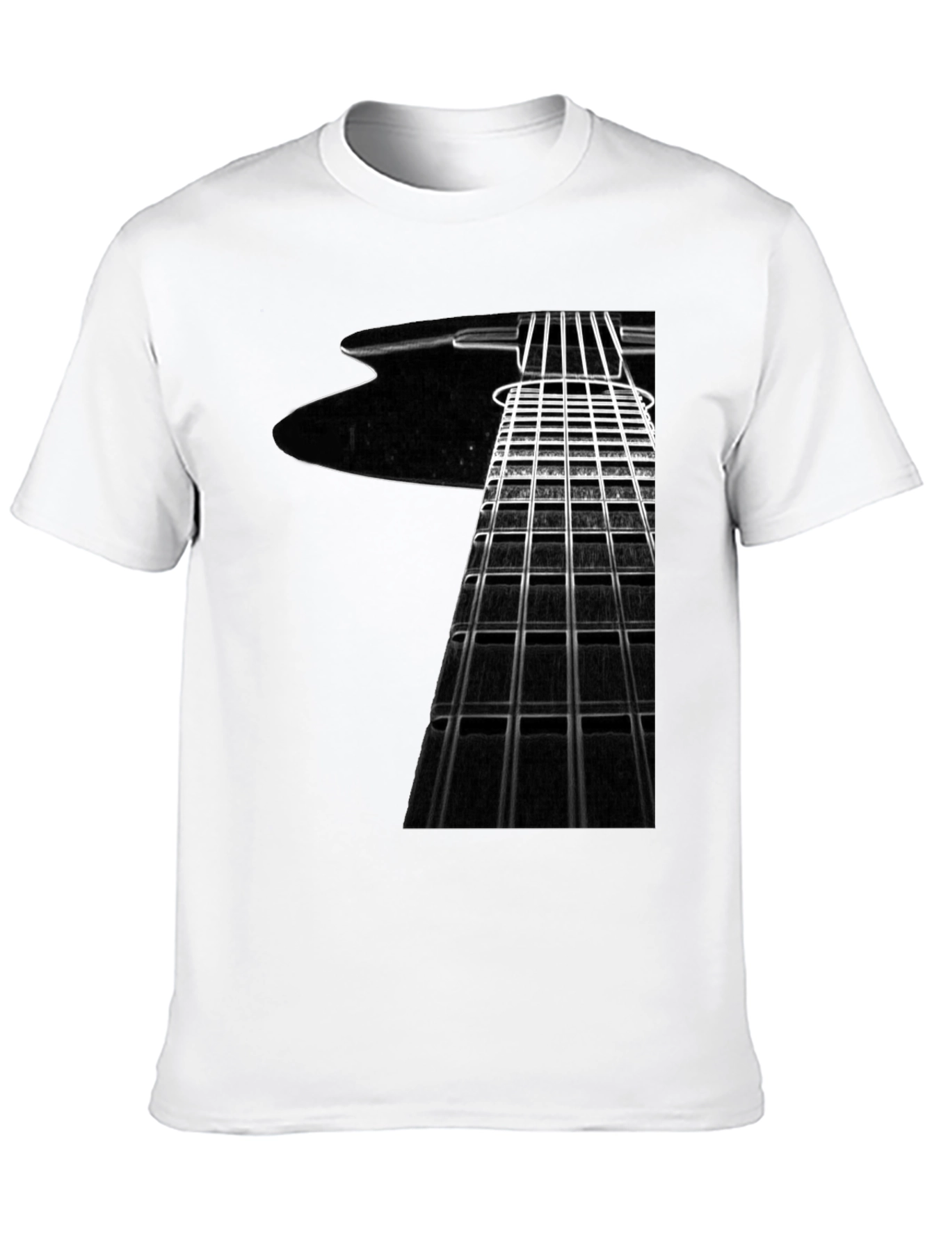 Guitar Fretboard Graphic Tee - Musicians Black T-Shirt