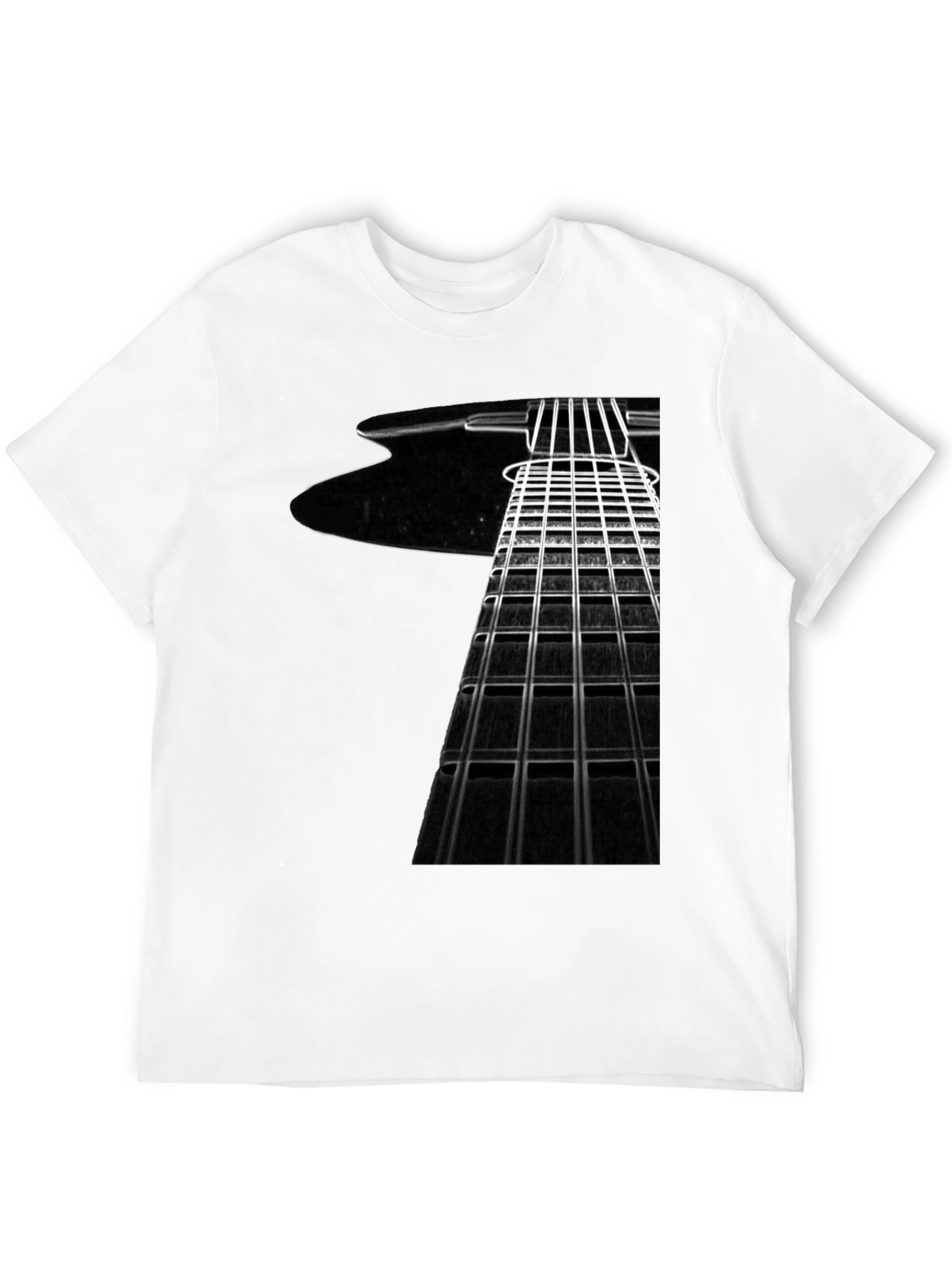 Guitar Fretboard Graphic Tee - Musicians Black T-Shirt