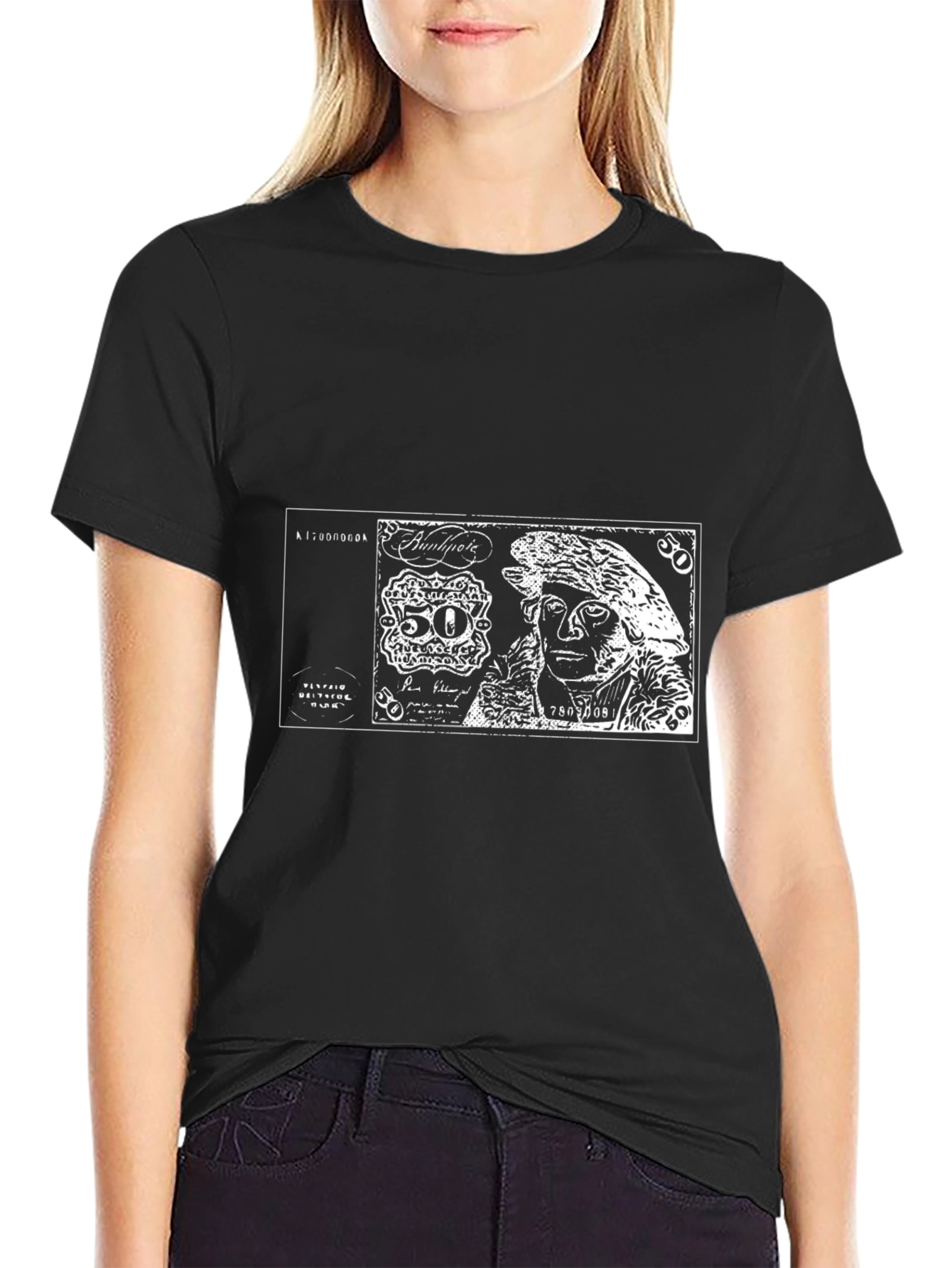 Unique Graphic Tee - Black