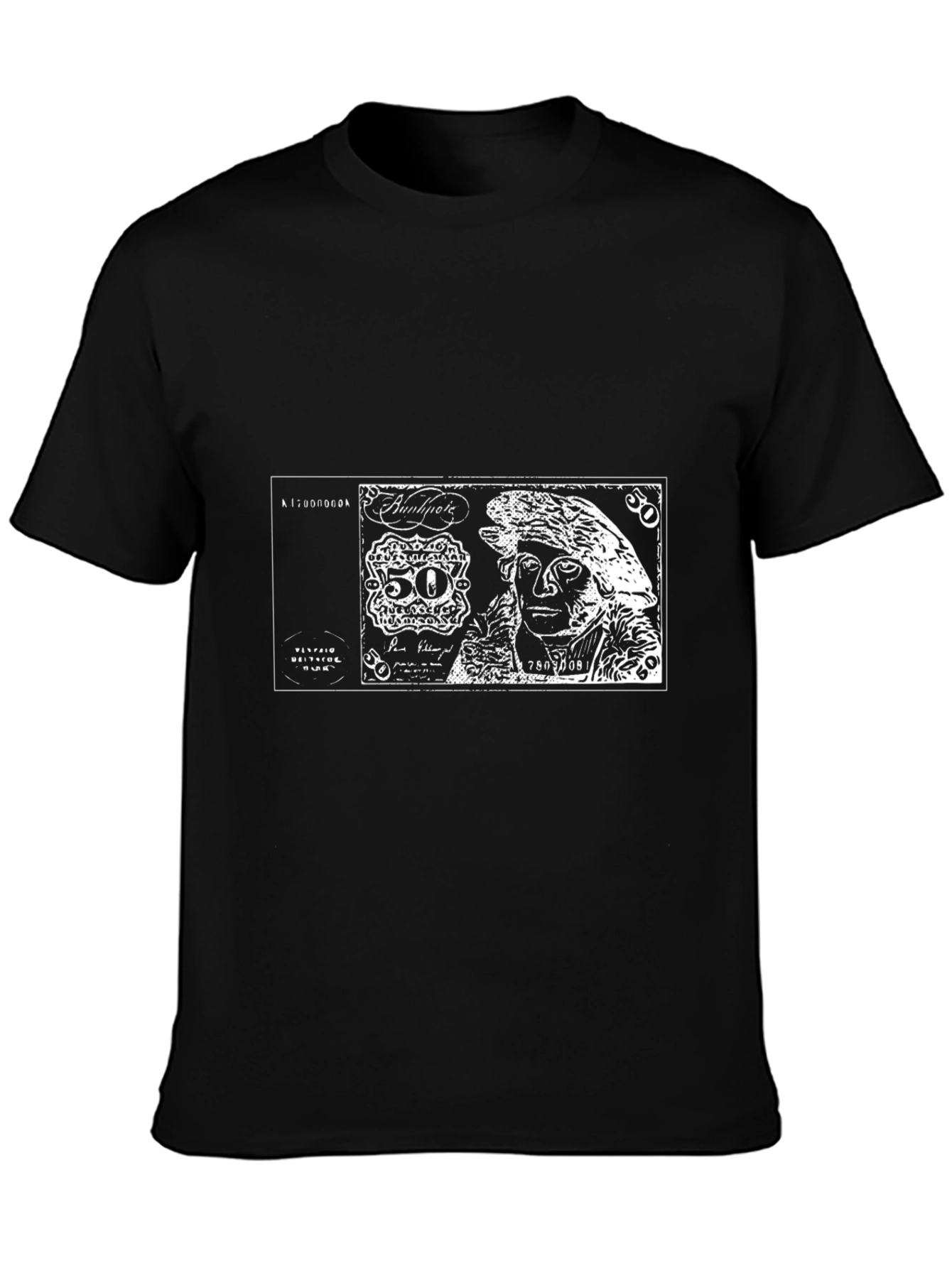 Unique Graphic Tee - Black