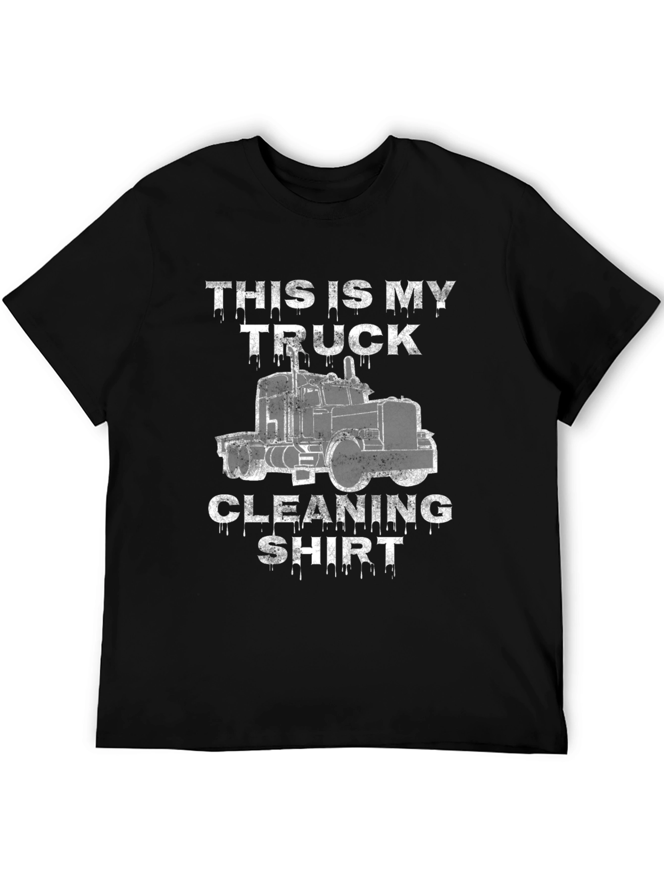 Truck Cleaning Shirt -  Mens Black Graphic Tee