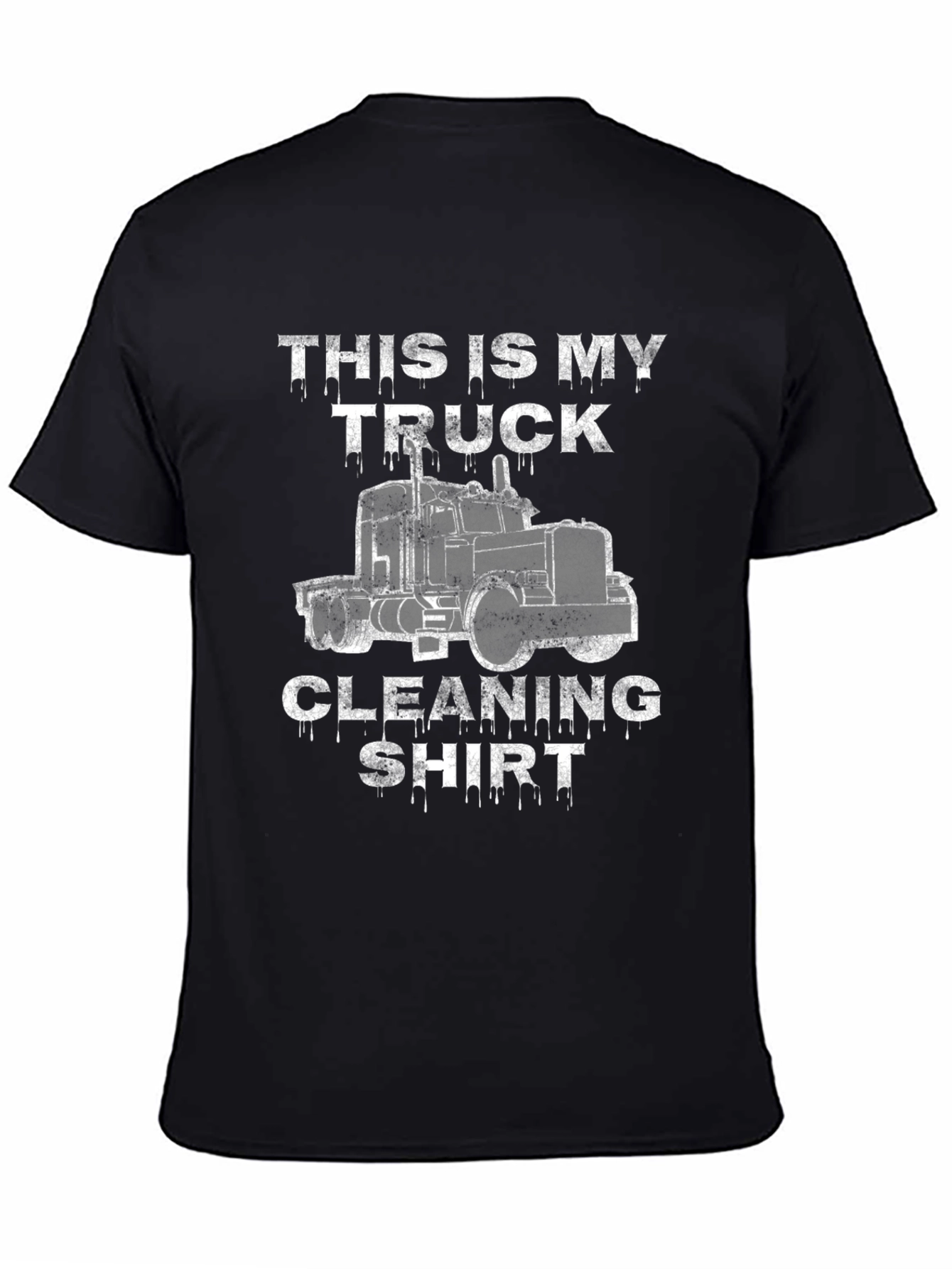 Truck Cleaning Shirt -  Mens Black Graphic Tee