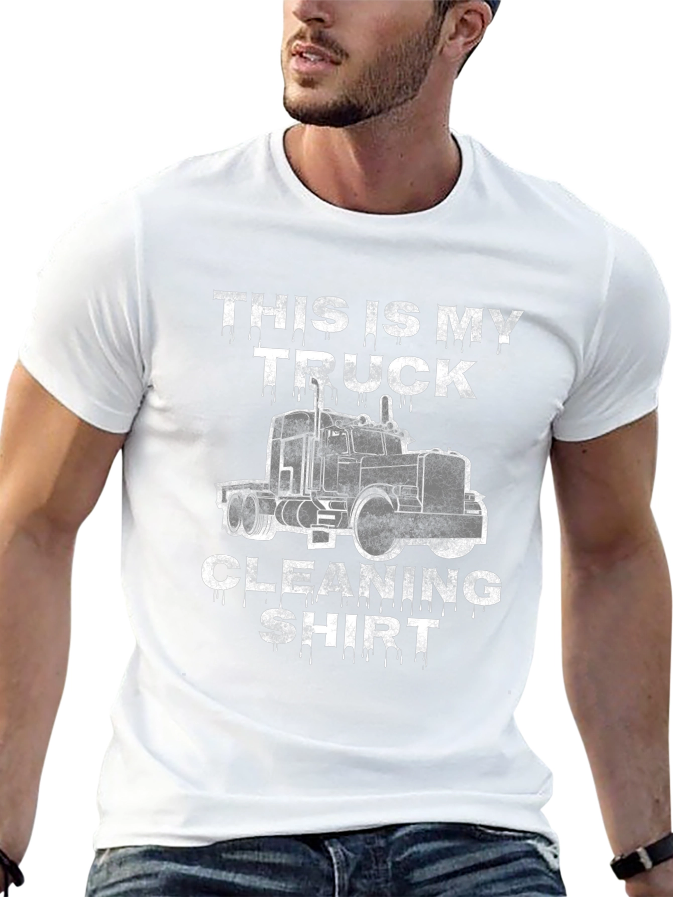 Truck Cleaning Shirt -  Mens Black Graphic Tee