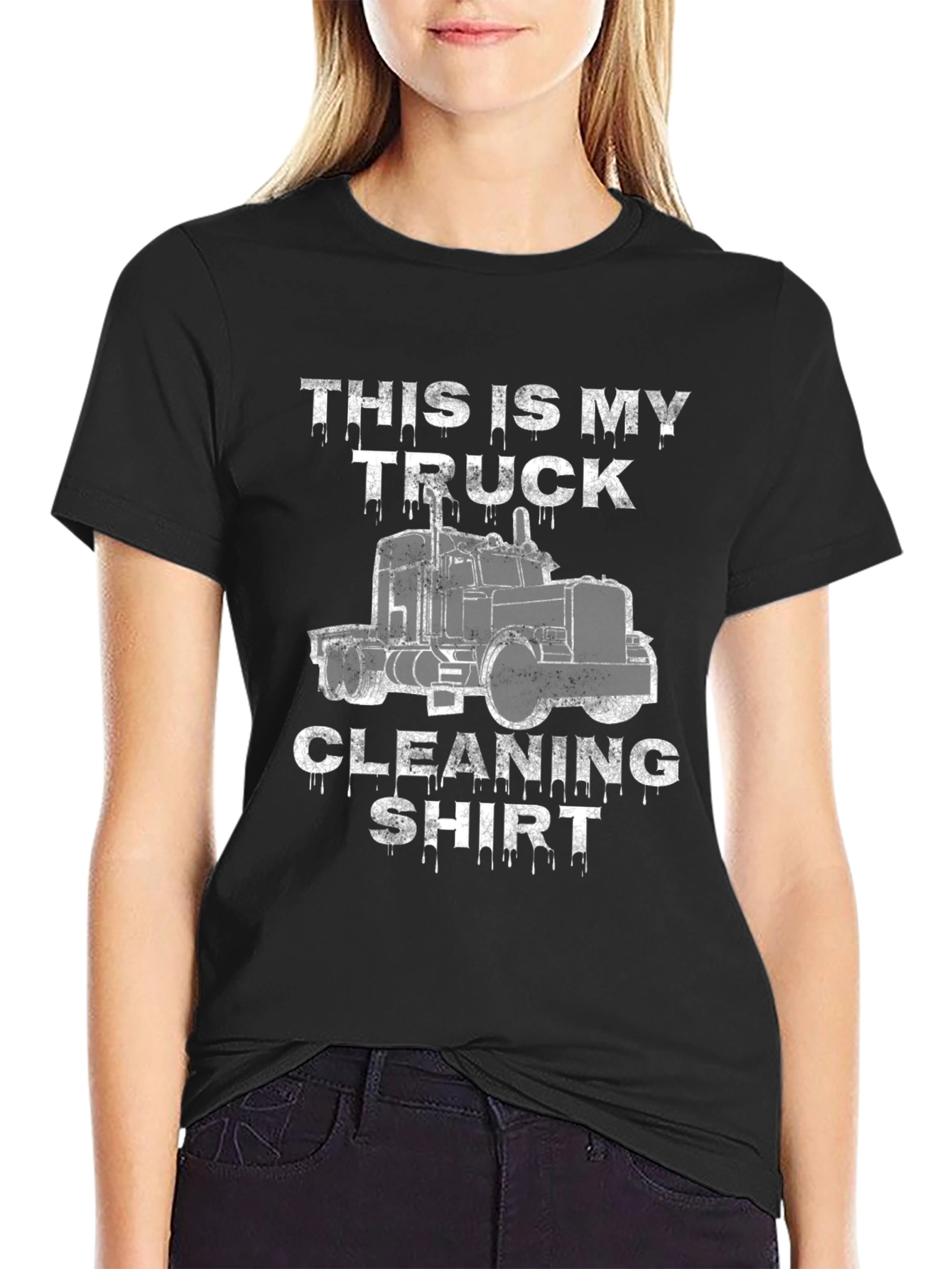 Truck Cleaning Shirt -  Mens Black Graphic Tee