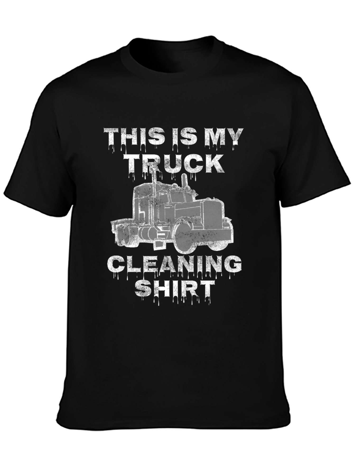Truck Cleaning Shirt -  Mens Black Graphic Tee
