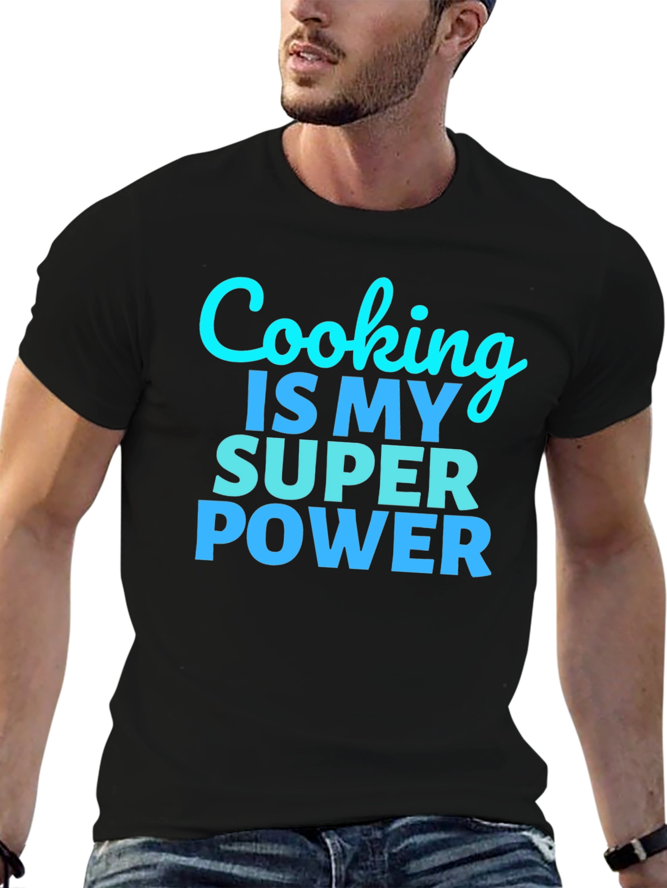 Cooking is my Super Power Black T-Shirt