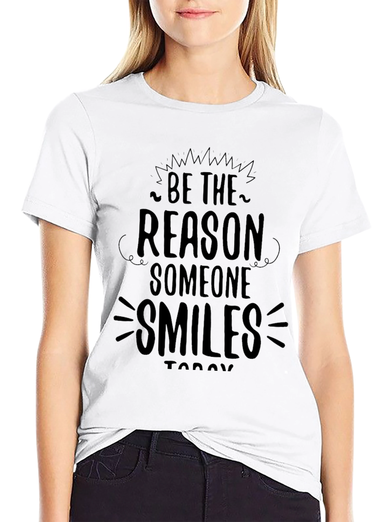 Inspirational Black T-Shirt: Be The Reason Someone Smiles