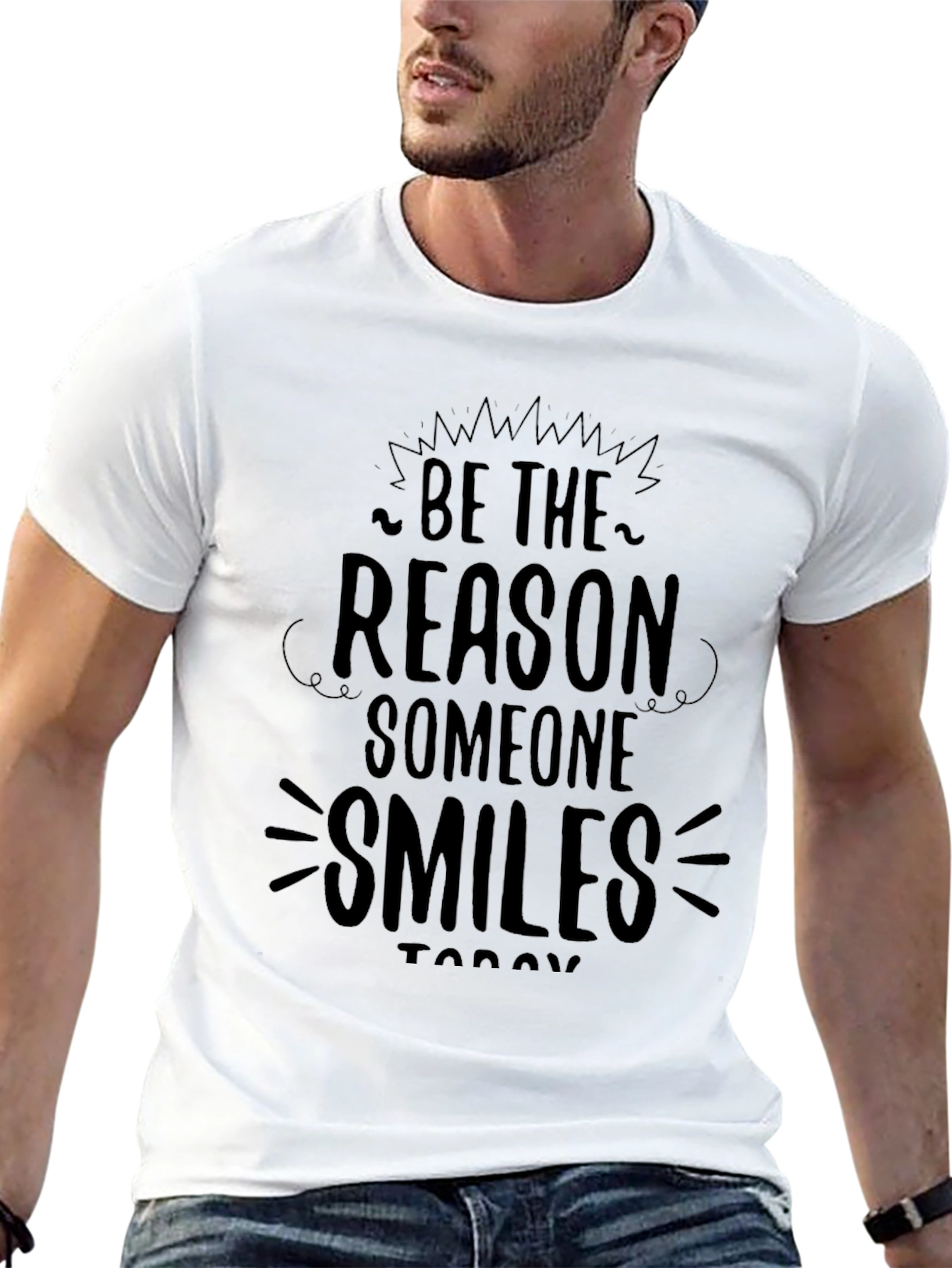 Inspirational Black T-Shirt: Be The Reason Someone Smiles