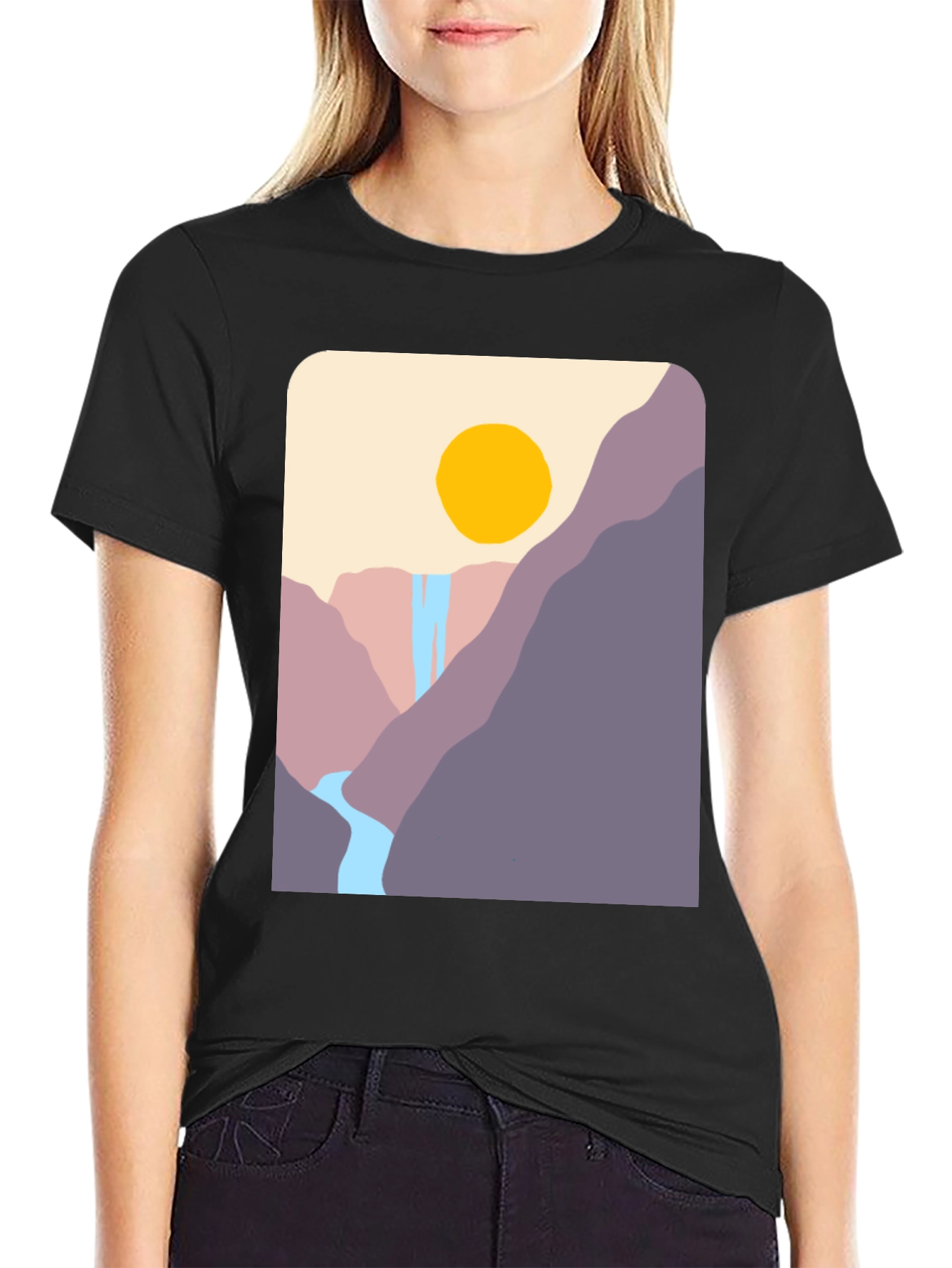 Mountain Vista Graphic Tee - Black
