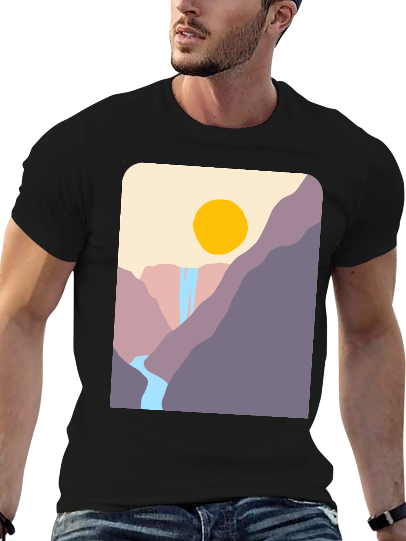 Mountain Vista Graphic Tee - Black