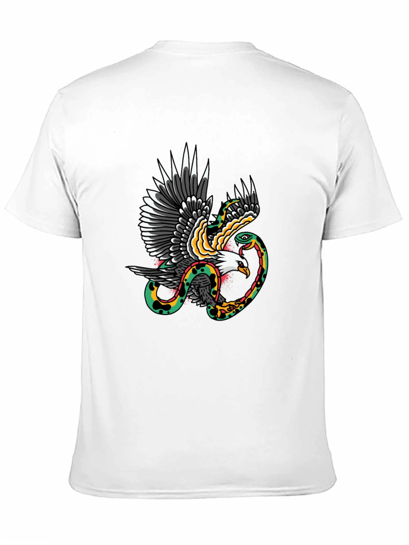 Eagle & Snake Graphic Print Black T-Shirt