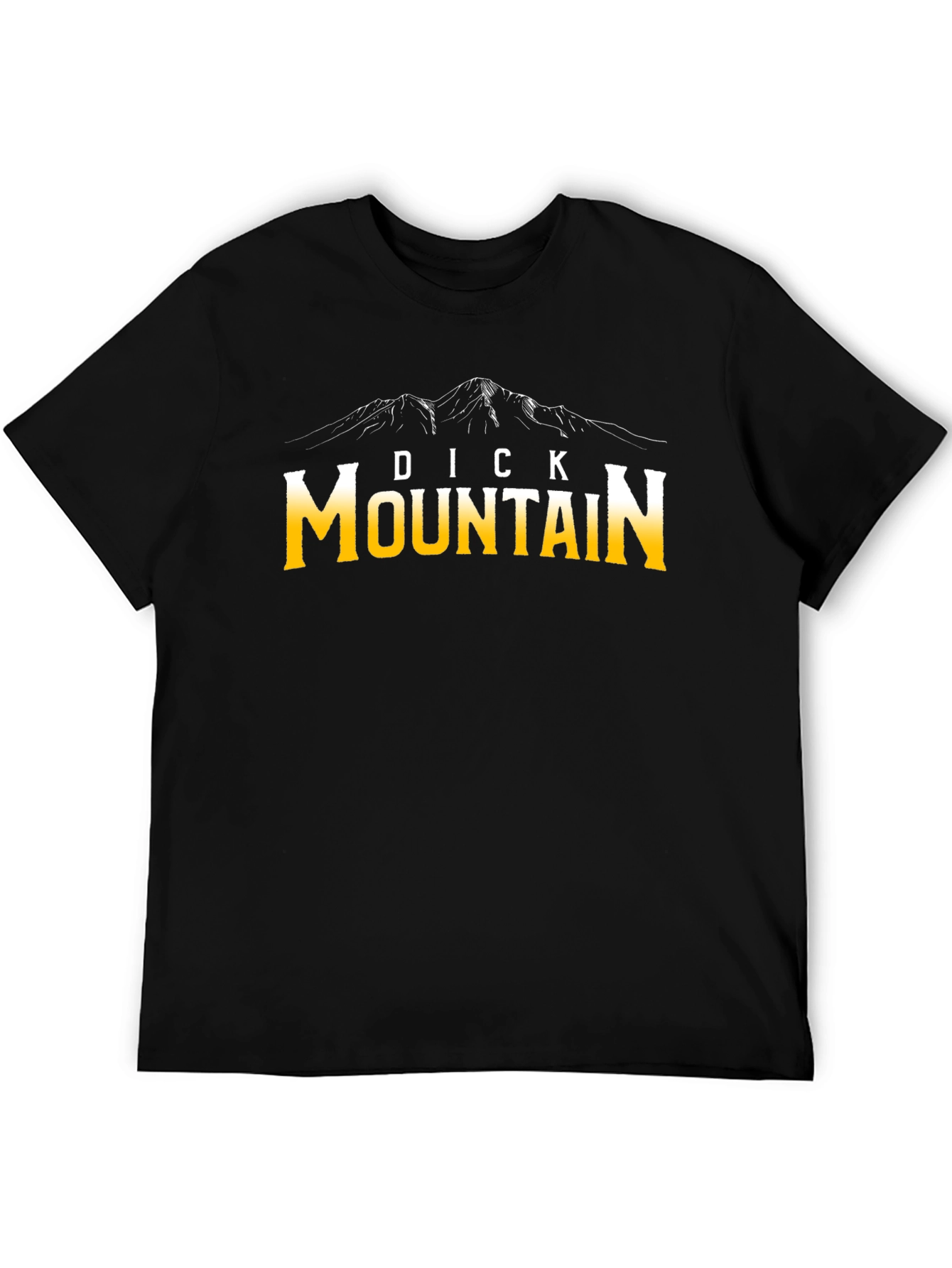 Dick Mountain Graphic Tee - Black Novelty T-Shirt