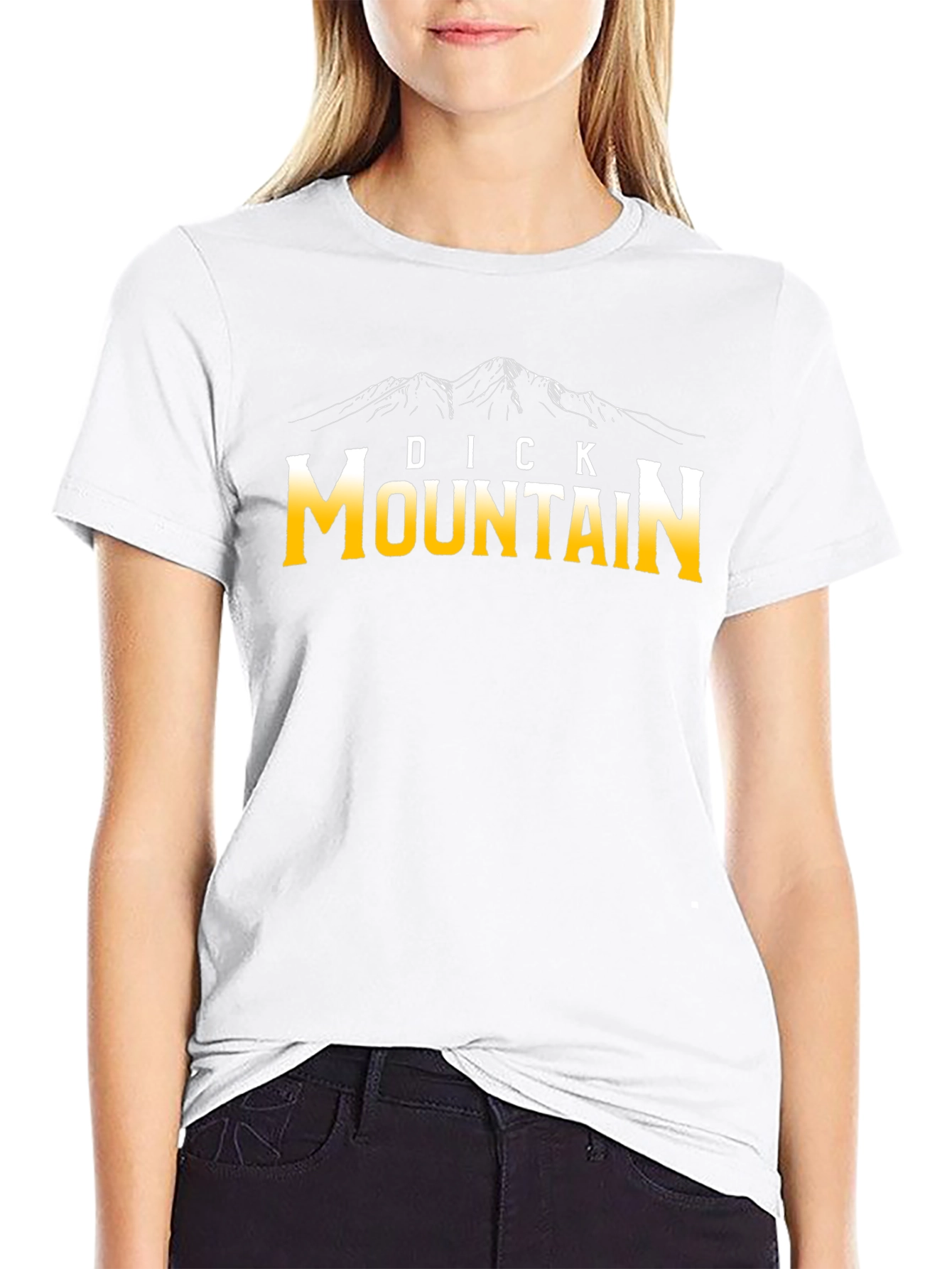 Dick Mountain Graphic Tee - Black Novelty T-Shirt