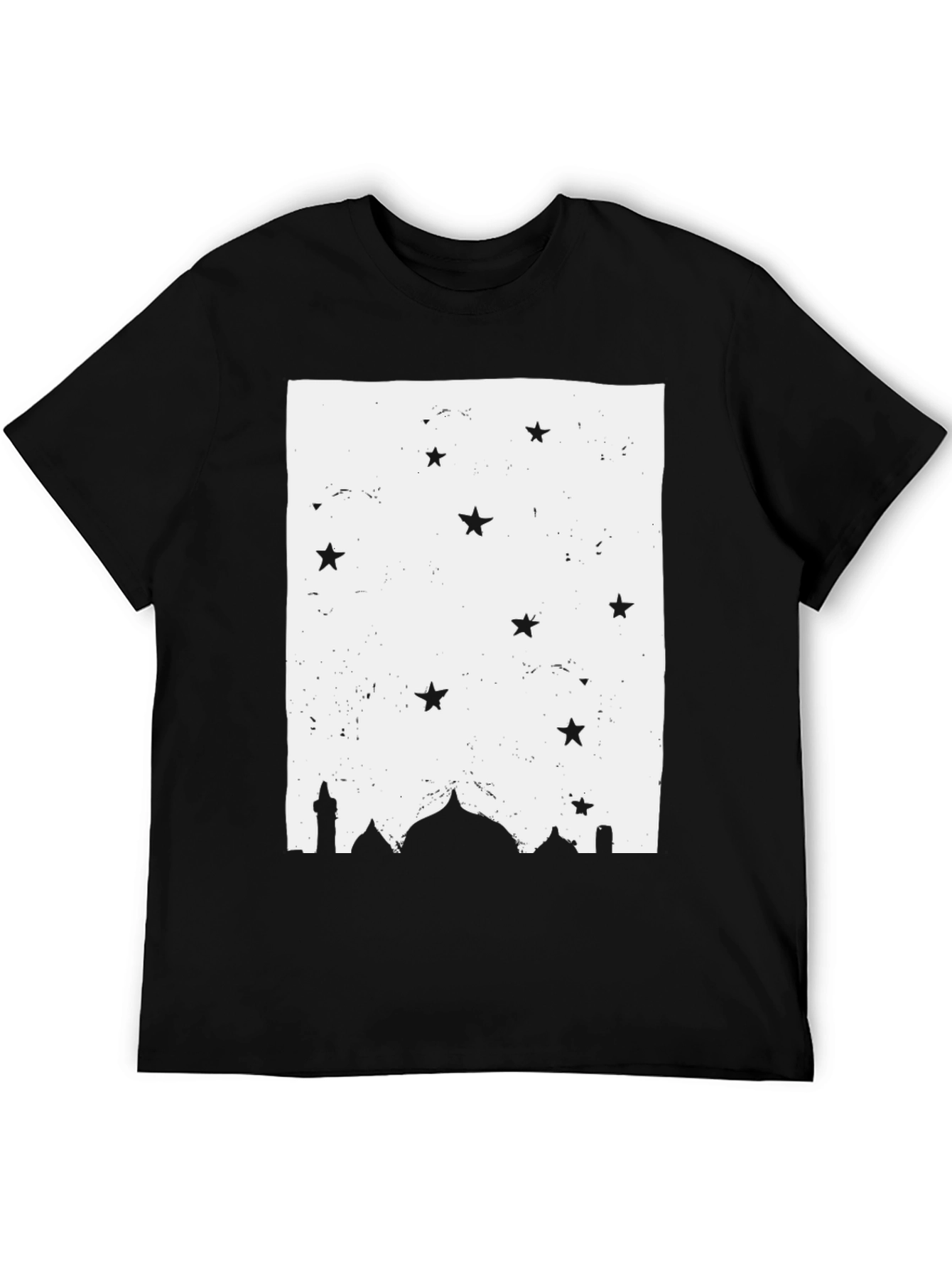 Mosque Starry Night Black T-Shirt