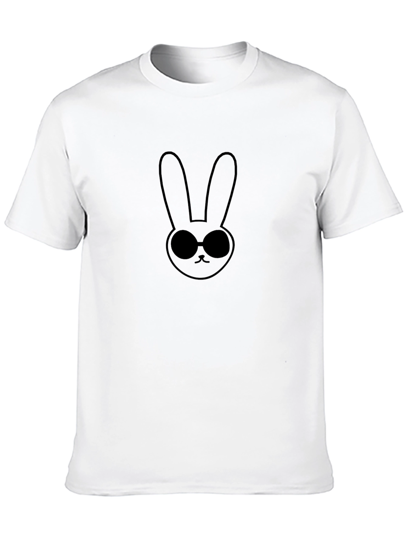Cool Rabbit Graphic Tee - Black Cotton T-Shirt