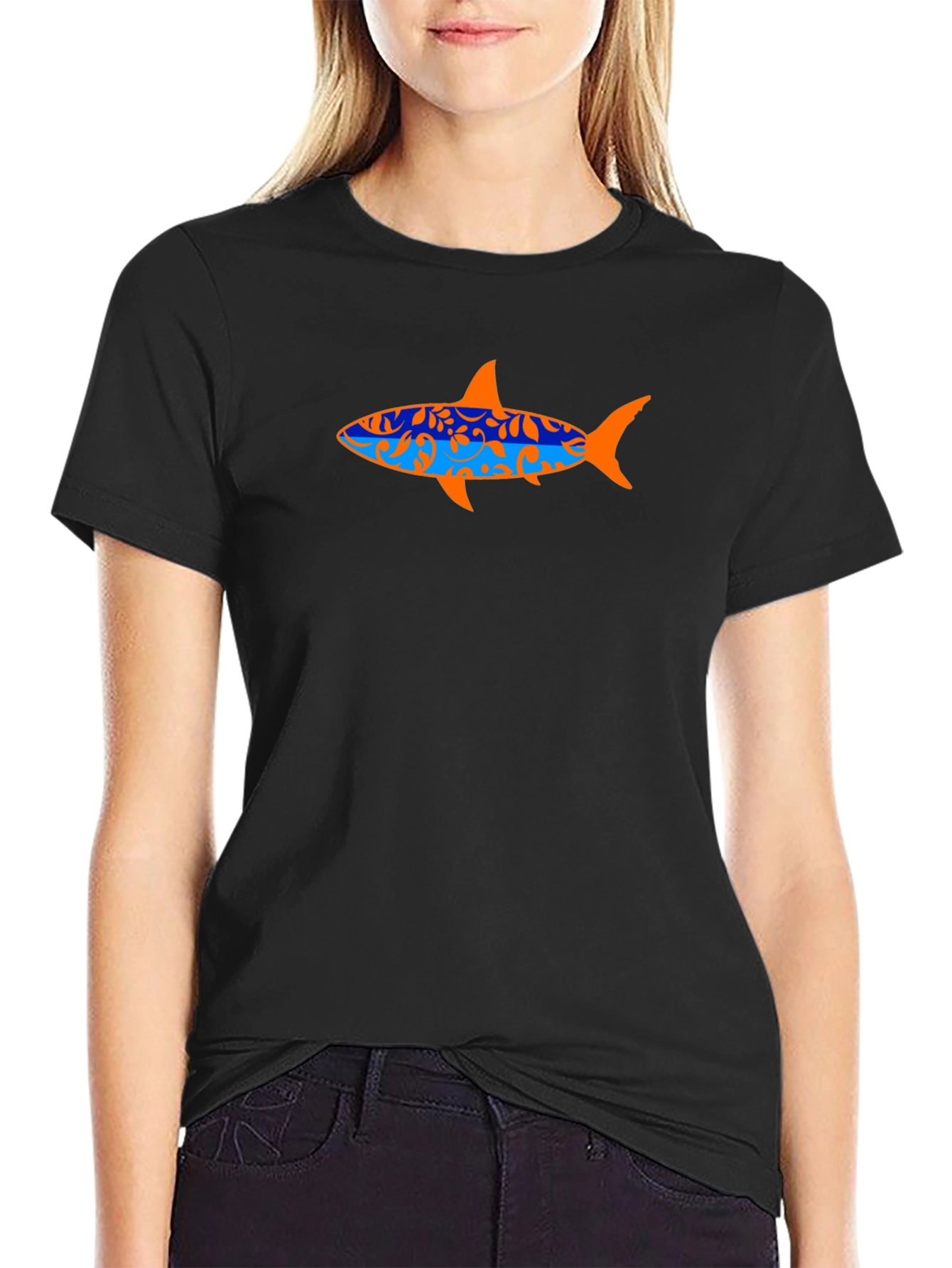 Shark Graphic Tee - Stylish Printed T-Shirt